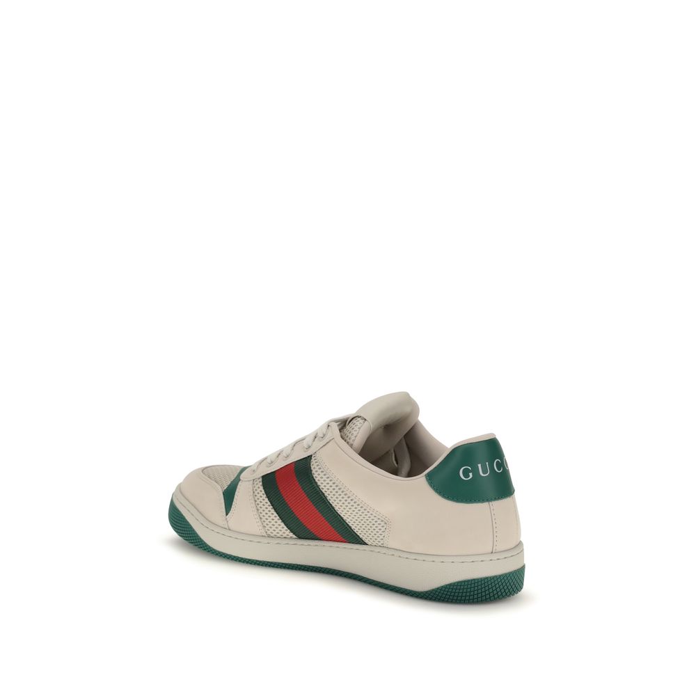 Gucci Beige Fabric Low Top Sneakers