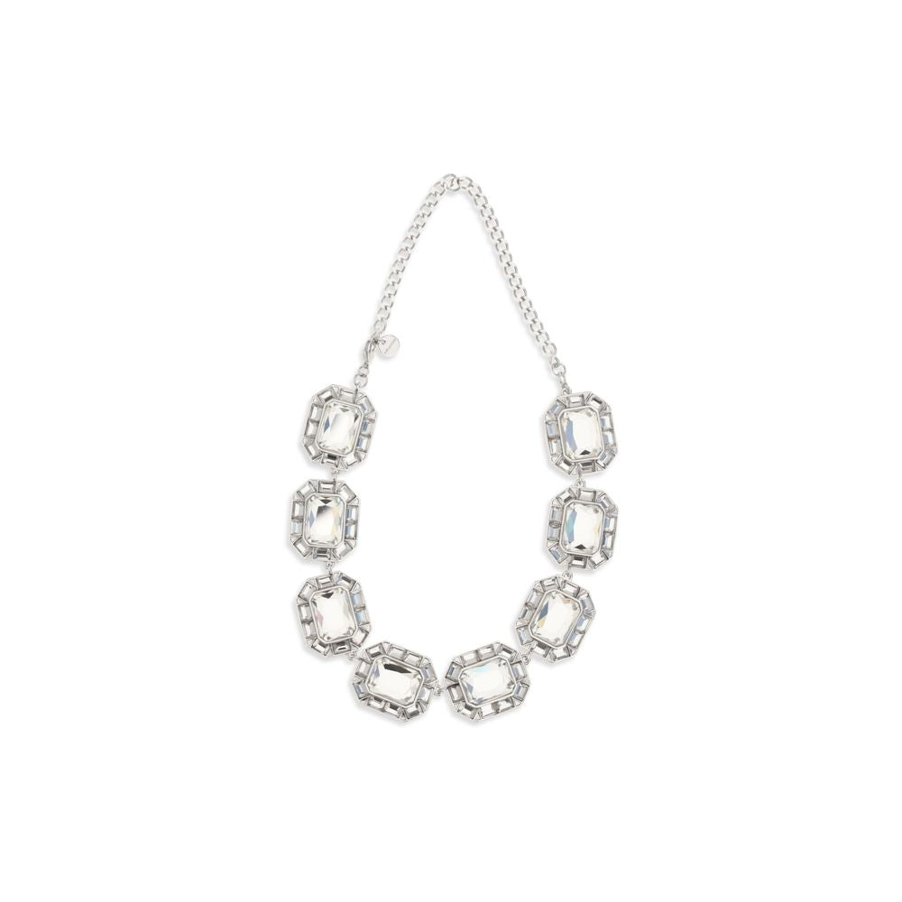 Elevate your elegance with the Self-Portrait Silver Brass Necklace, a stunning blend of artisanal craftsmanship and timeless luxury, perfect for any occasion.