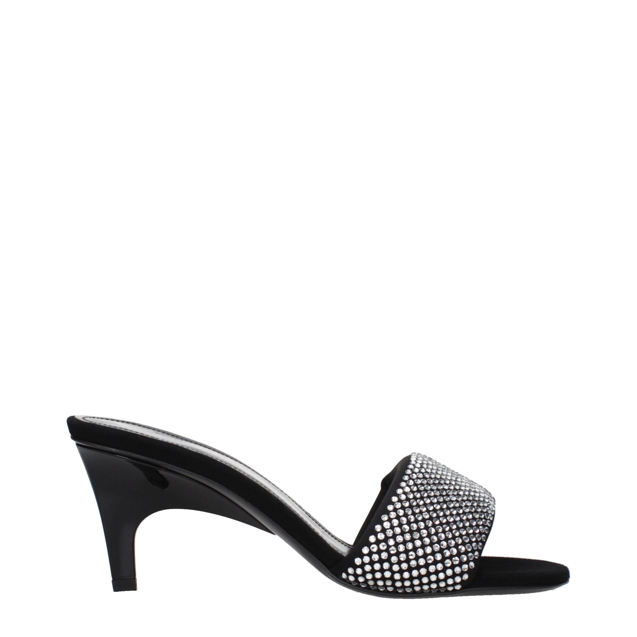 Elevate your style with Prada Black Fabric Stiletto Heel Sandals, where exquisite craftsmanship meets bold elegance, perfect for the discerning fashion connoisseur.
