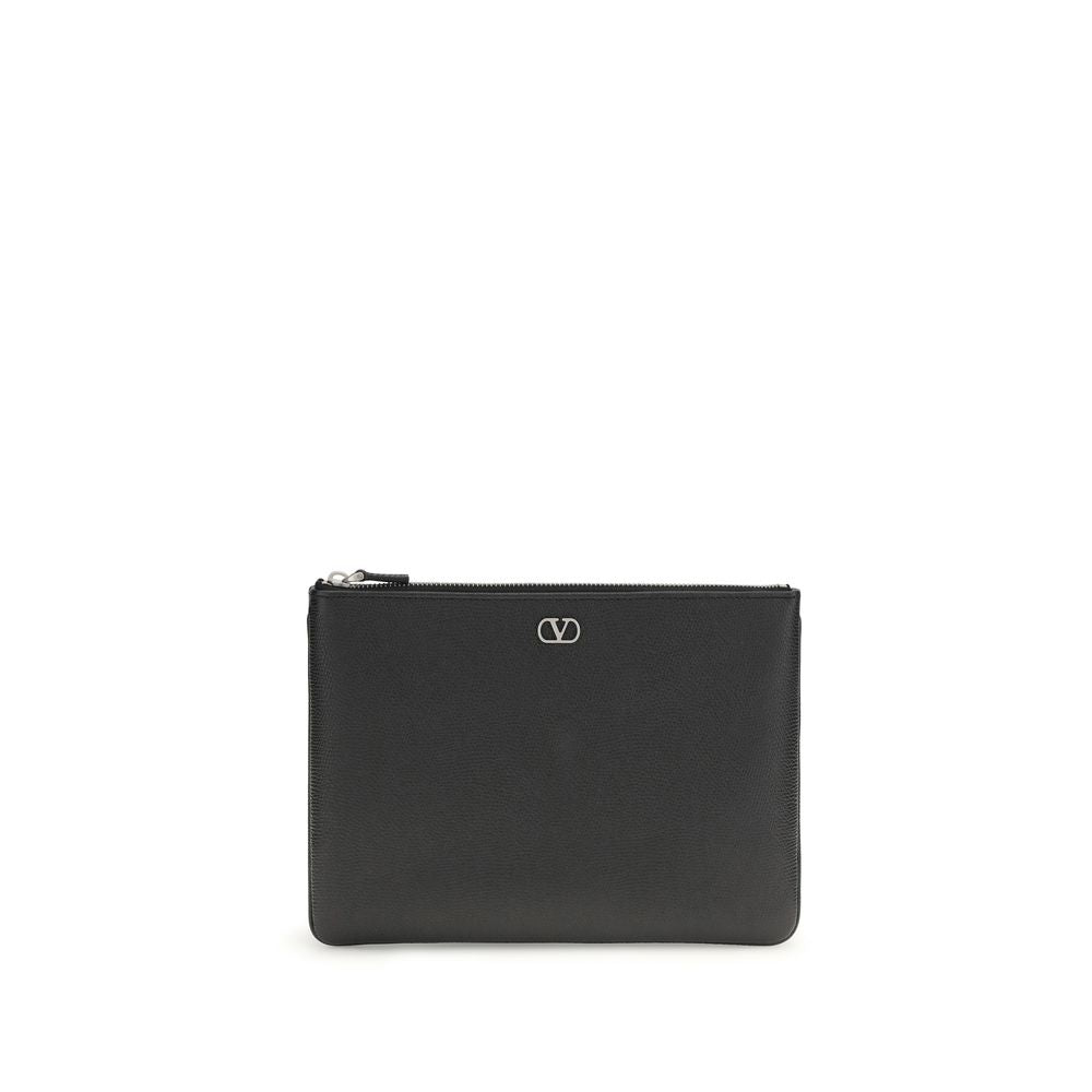 Valentino Garavani Black Calf Leather Wallet | Timeless Luxury