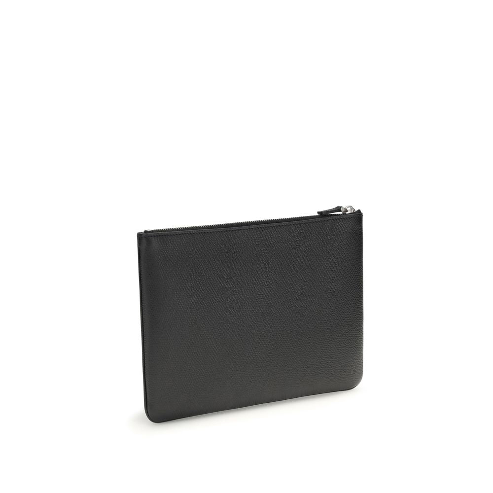 Valentino Garavani Black Calf Leather Bos Taurus Wallet - Artisanal Luxury