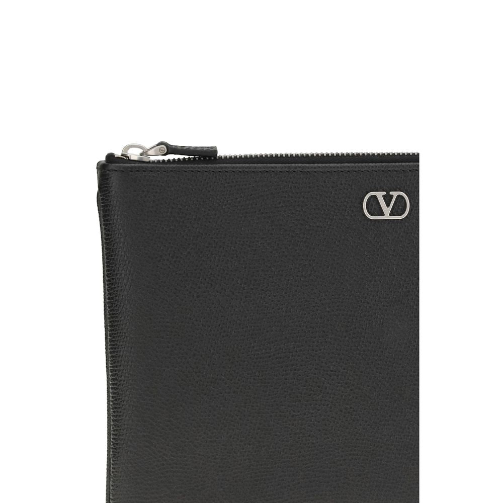 Valentino Garavani Black Calf Leather Wallet | Timeless Luxury