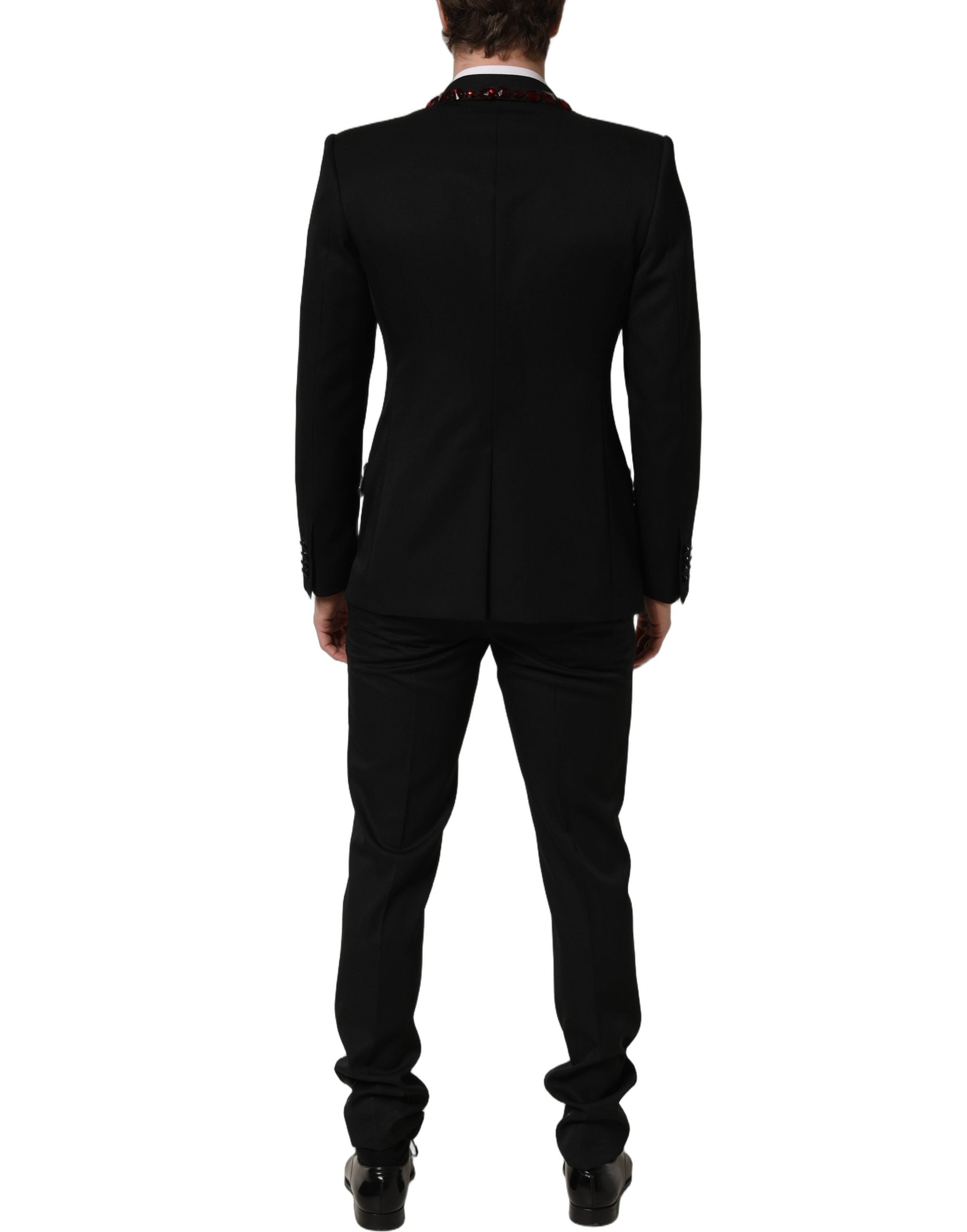 Dolce & Gabbana Black Wool Designer Suit - Exquisite Couture