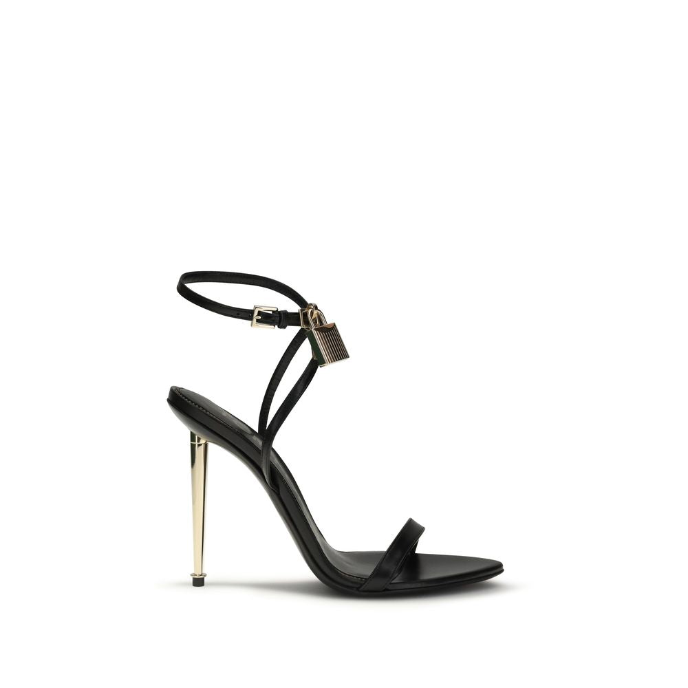 Tom Ford Black Goatskin Stiletto Heel Sandals - Artisanal Luxury