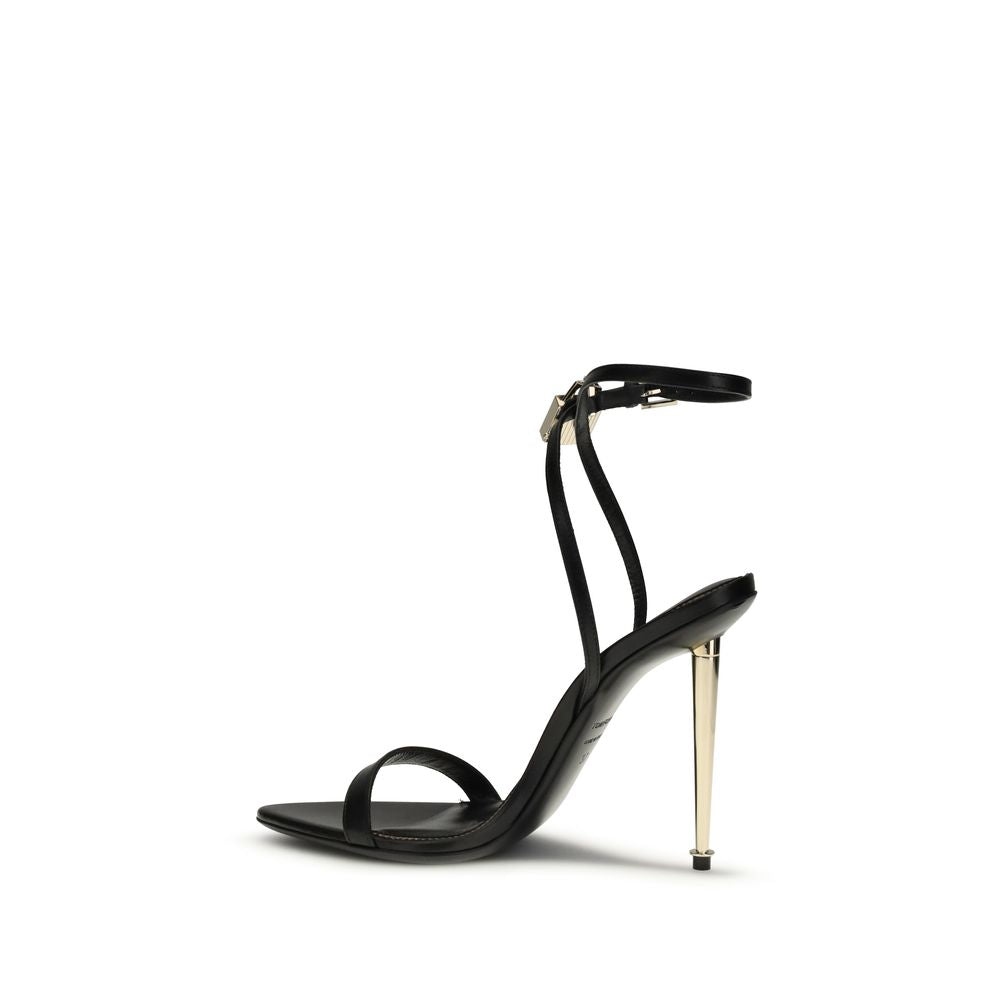 Step into a realm of sophistication with Tom Ford's Black Goatskin Stiletto Heel Sandals, where exquisite craftsmanship meets luxurious design, perfect for the discerning individual.