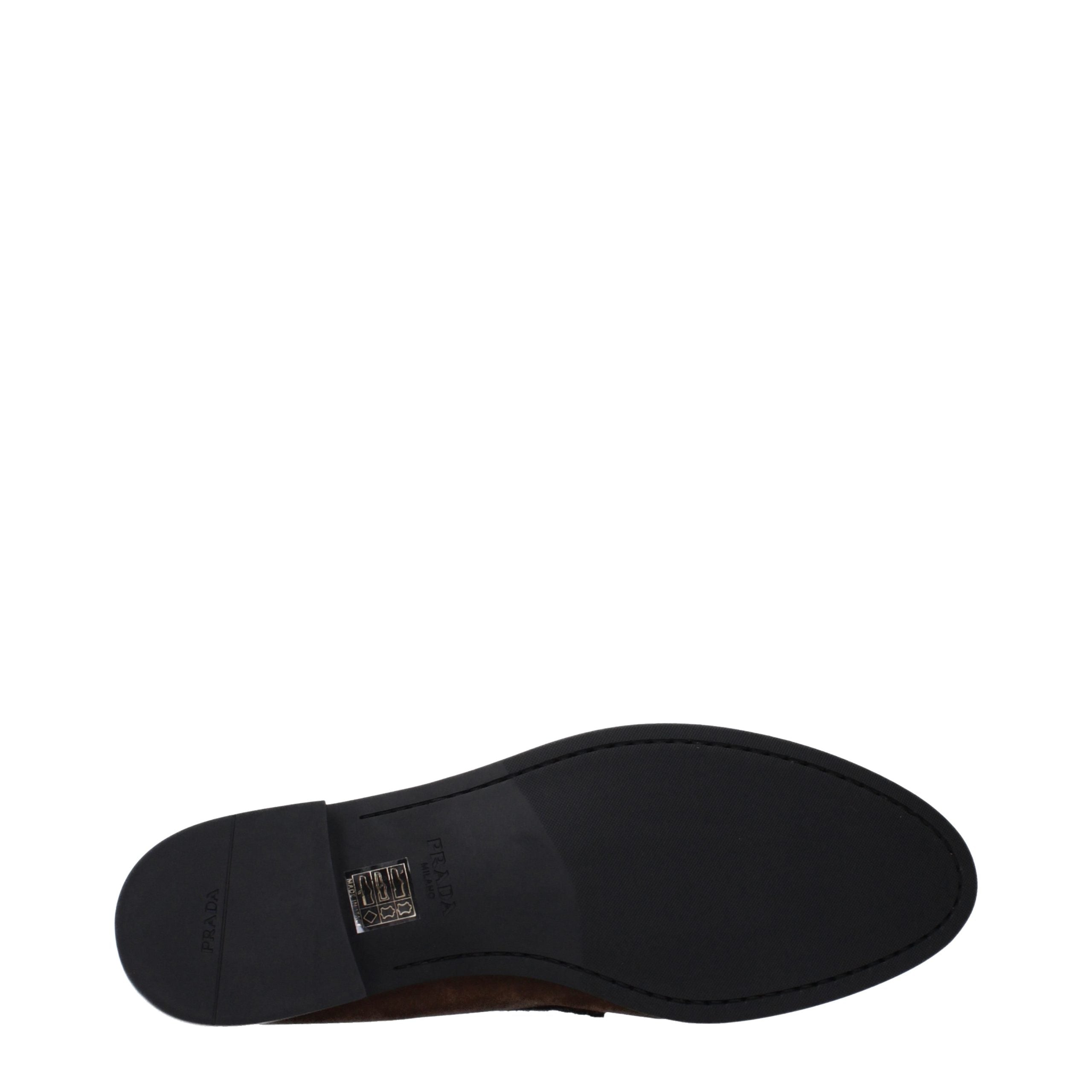 Experience the allure of Prada's Brown Leather Slip-On Loafers, where artisanal craftsmanship meets timeless elegance, perfect for the discerning connoisseur.