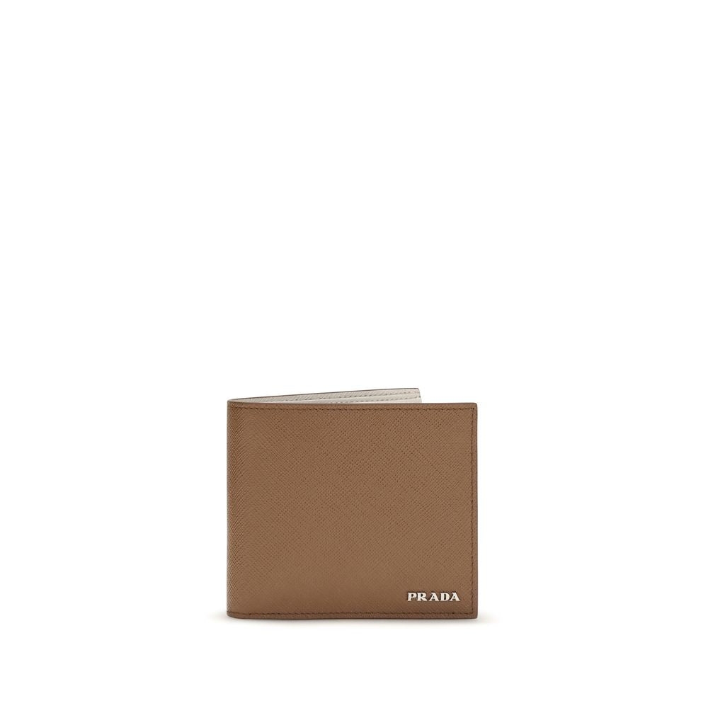 Prada Beige Calf Leather Bos Taurus Wallet - Timeless Elegance