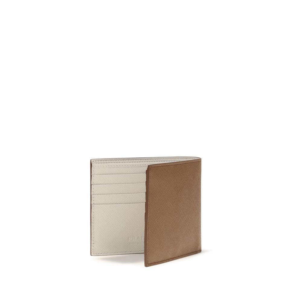 Prada Beige Calf Leather Bos Taurus Wallet - Timeless Luxury