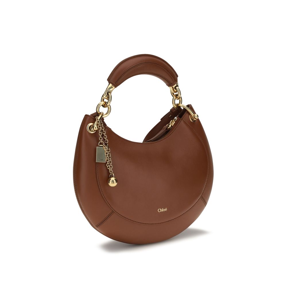 Chloé Brown Calf Leather Bos Taurus Shoulder Bag, Artisanal Luxury