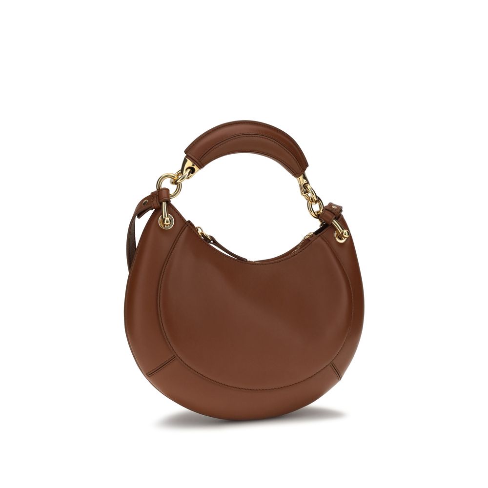 Chloé Brown Calf Leather Bos Taurus Shoulder Bag - Artisanal Luxury
