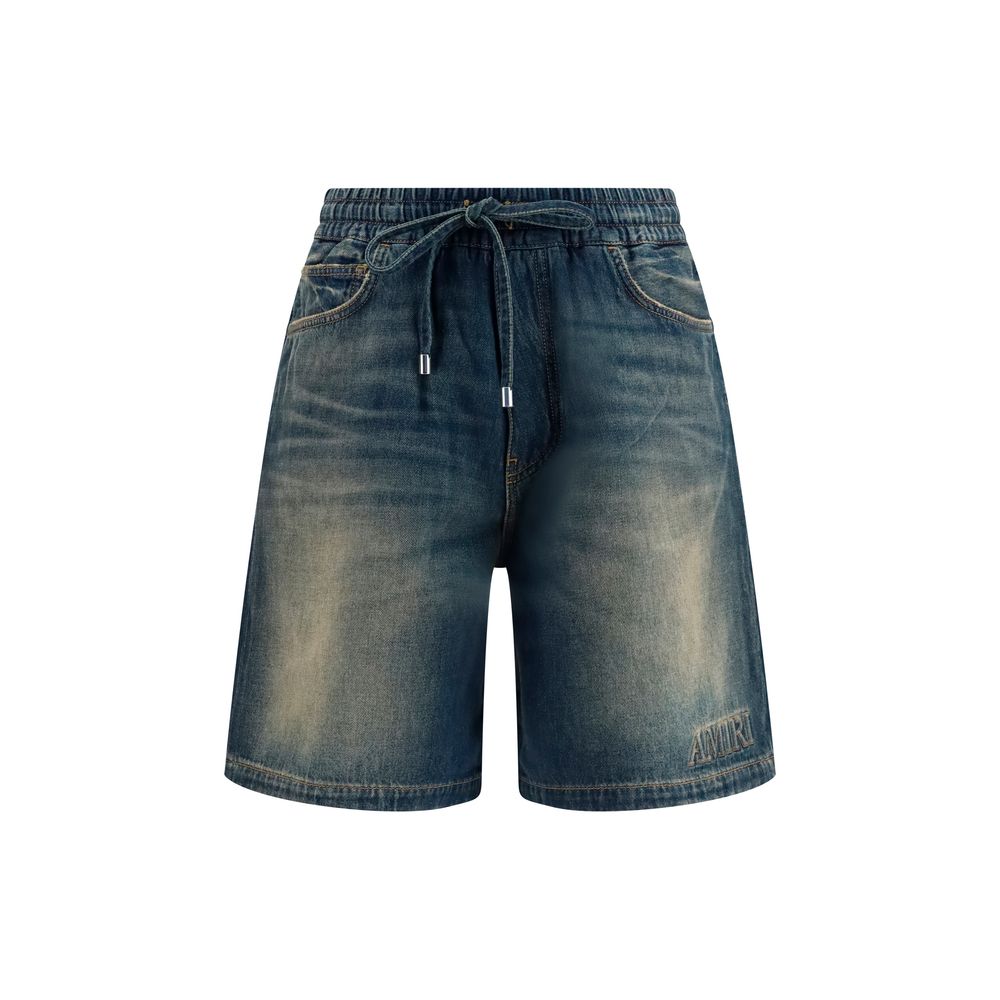 Discover the Amiri Blue Cotton Bermuda Shorts from the AW26 collection, where exquisite craftsmanship meets effortless luxury, perfect for the modern connoisseur.