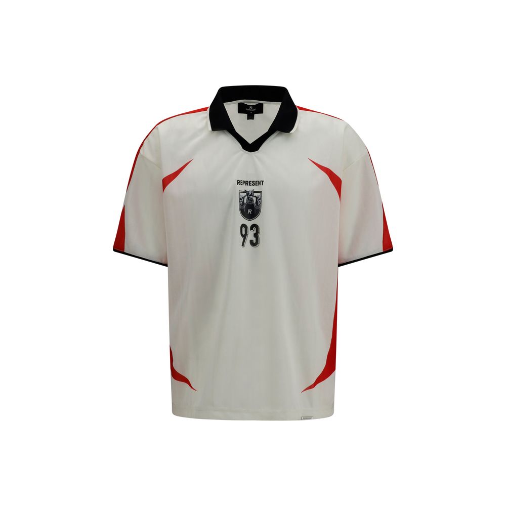 Represent White Polyester T-Shirt - Luxurious Sportswear Essential
