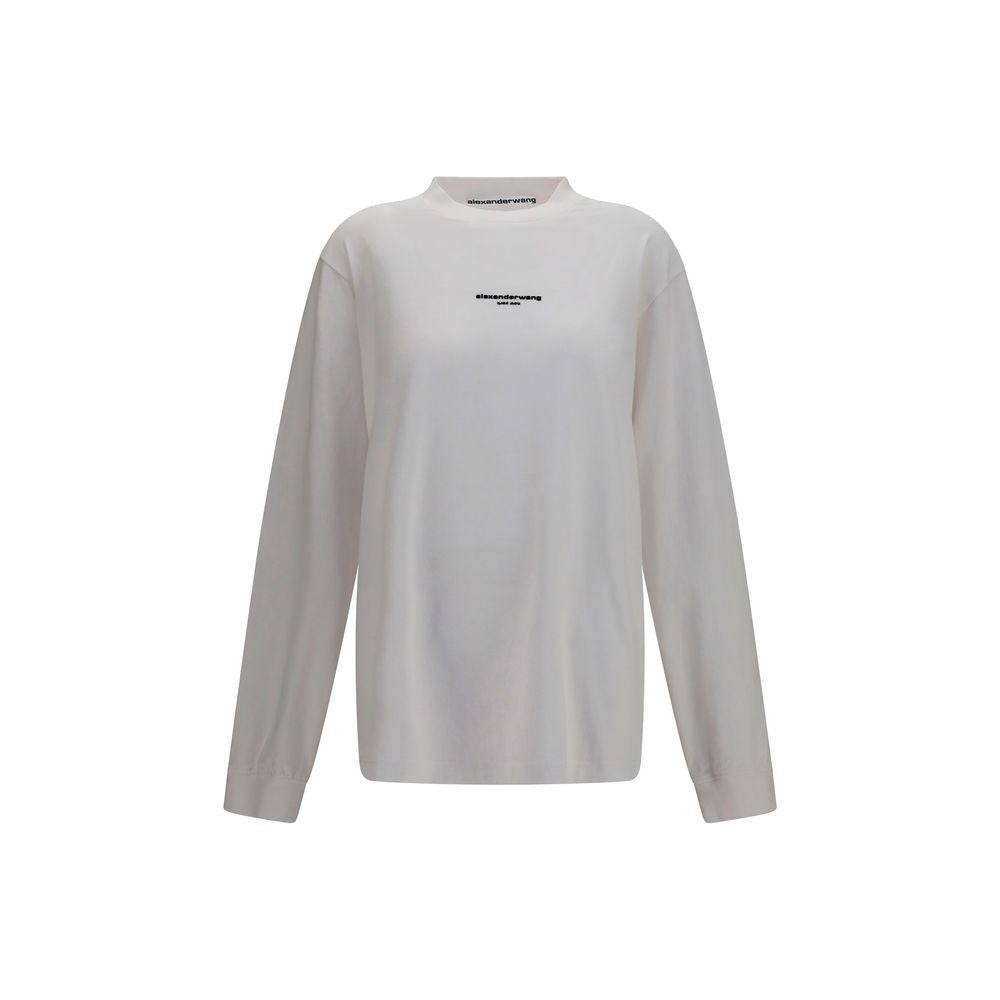 Alexander Wang White Cotton T-Shirt - Luxe Designer Couture