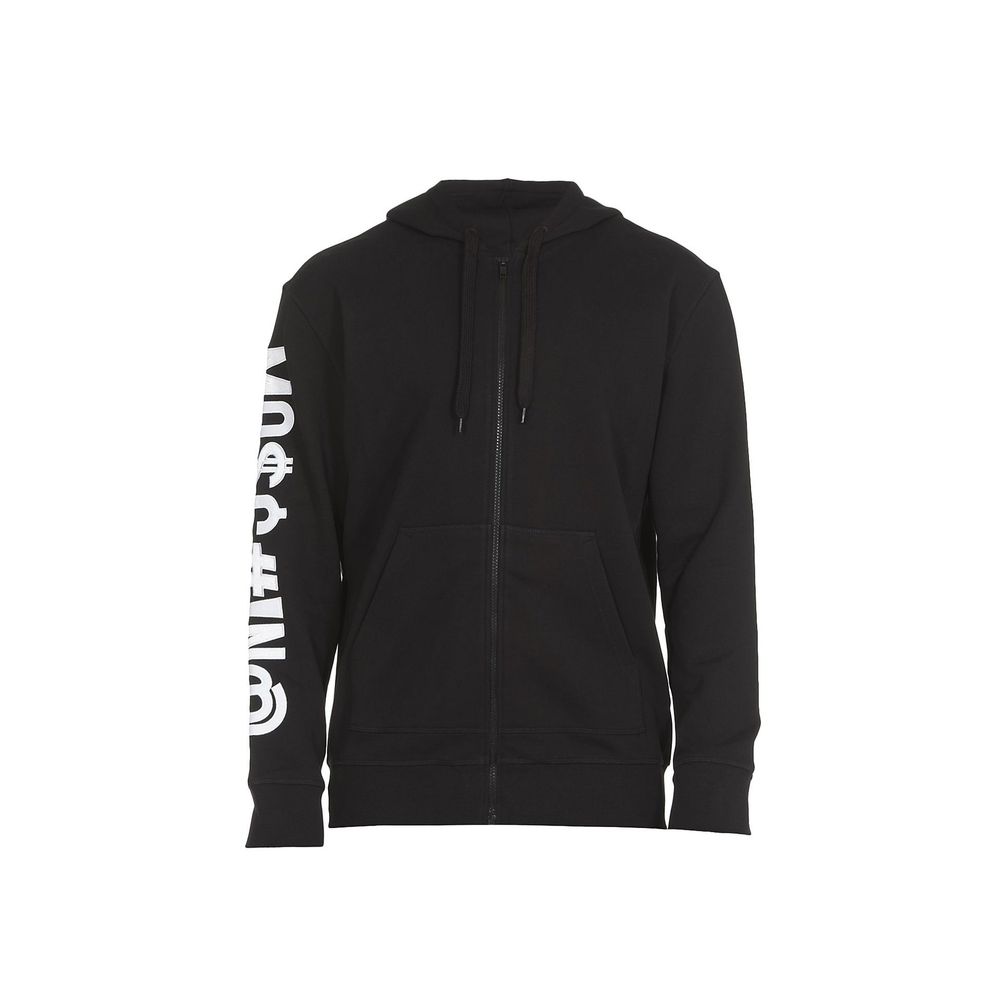 Indulge in the Moschino Couture Black Cotton Sweatshirt, a masterpiece of Italian craftsmanship, merging luxurious comfort with sophisticated style for the discerning individual.