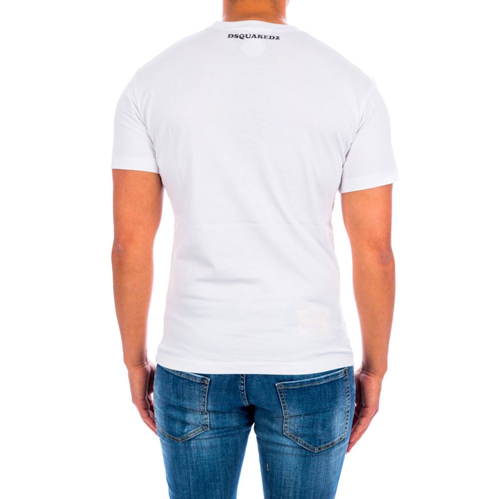 Dsquared² White Cotton T-Shirt - Designer Luxury Essentials
