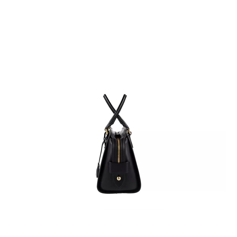 Elevate your style with the Prada Black Calfskin Handbag, a masterpiece of artisanal luxury crafted from 100% calf leather, embodying timeless elegance and sophistication.