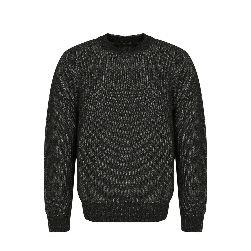 Elevate your wardrobe with the Loro Piana Black Cashmere Sweatshirt, a masterpiece of Italian craftsmanship blending cashmere, cotton, and silk for timeless sophistication.