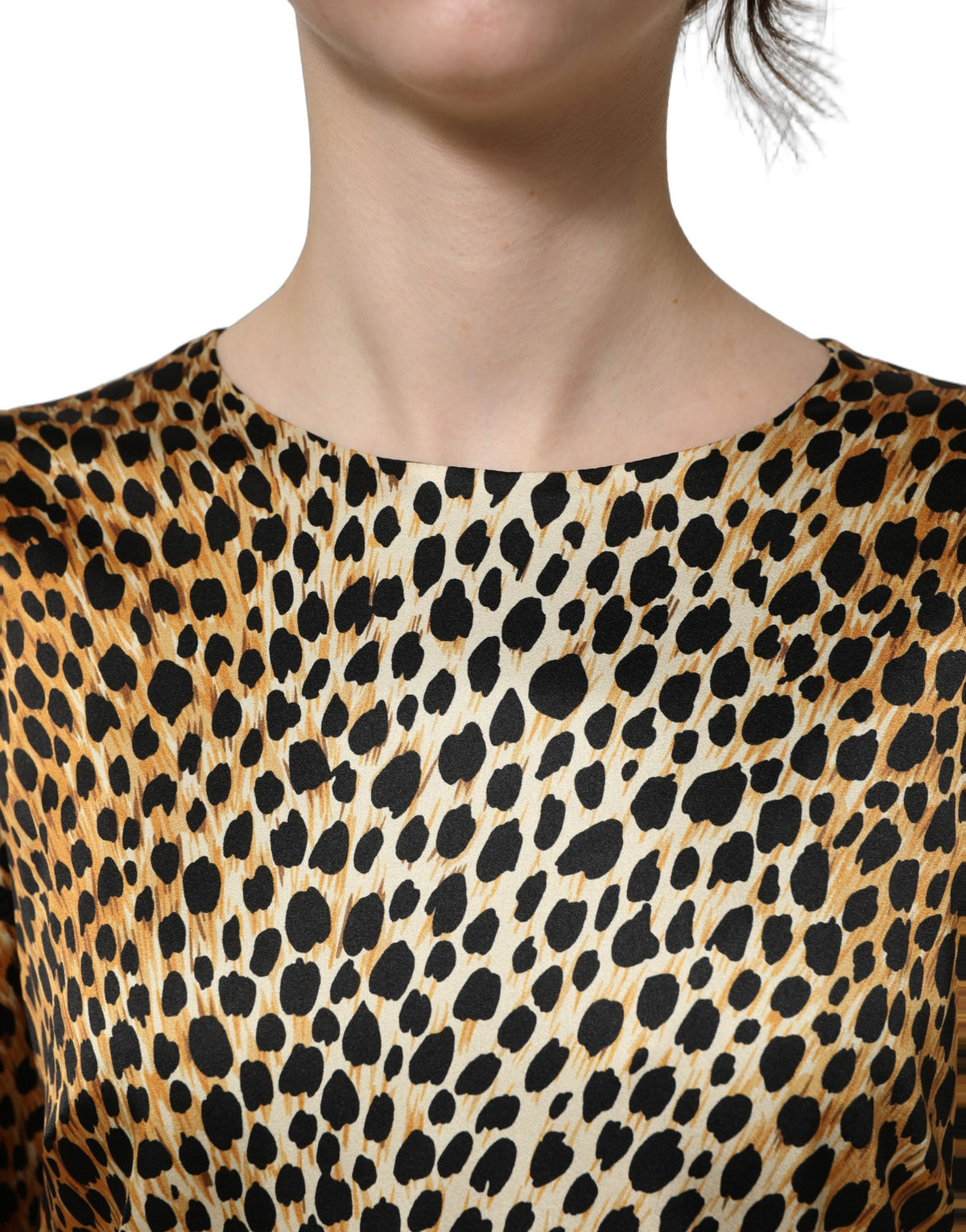 Dolce & Gabbana Brown Ocelot Print Mini Dress - Luxurious Elegance