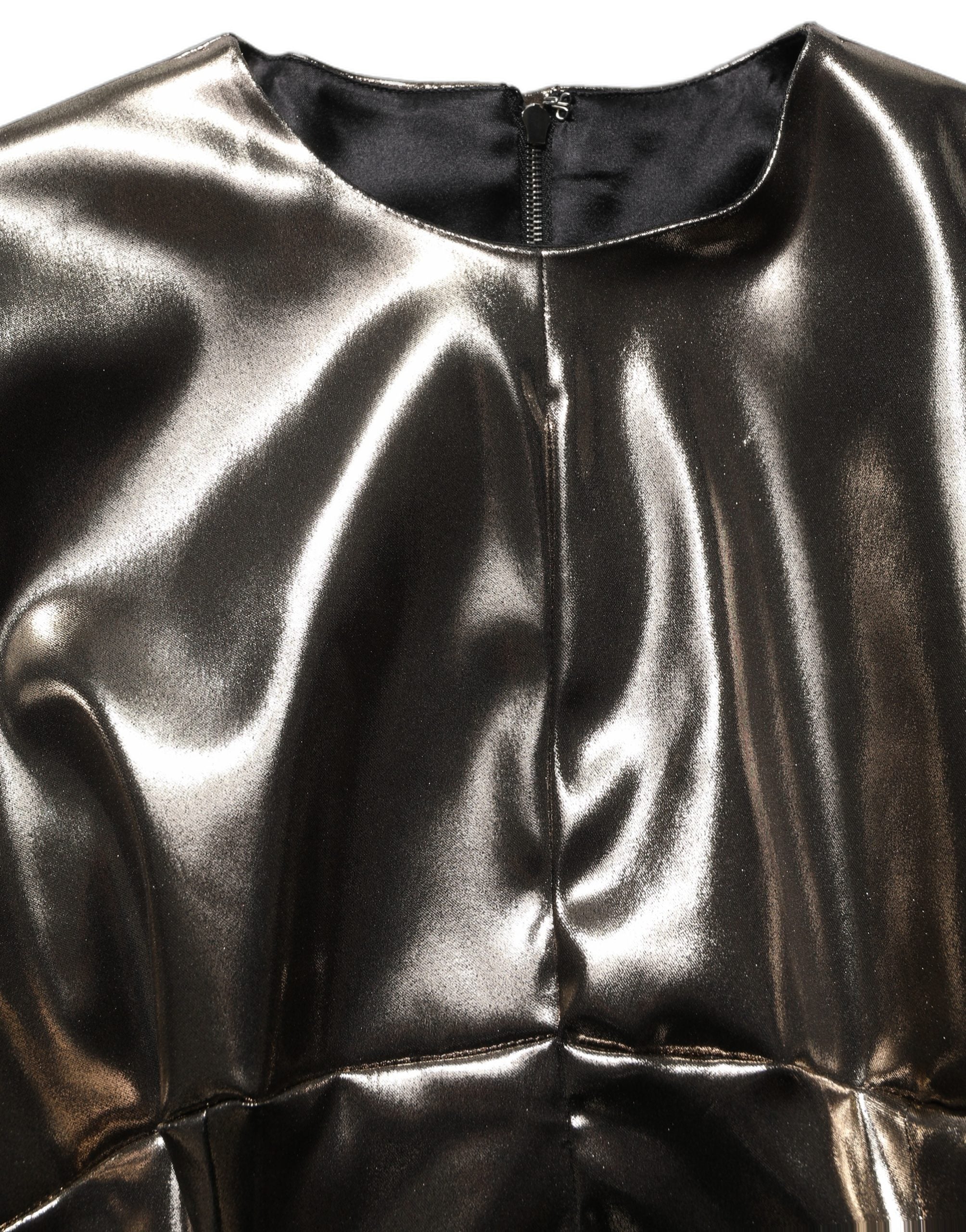 Elevate your elegance with the Dolce & Gabbana Metallic Gold Maxi Dress, a masterpiece of exquisite craftsmanship and luxurious allure, perfect for unforgettable moments.