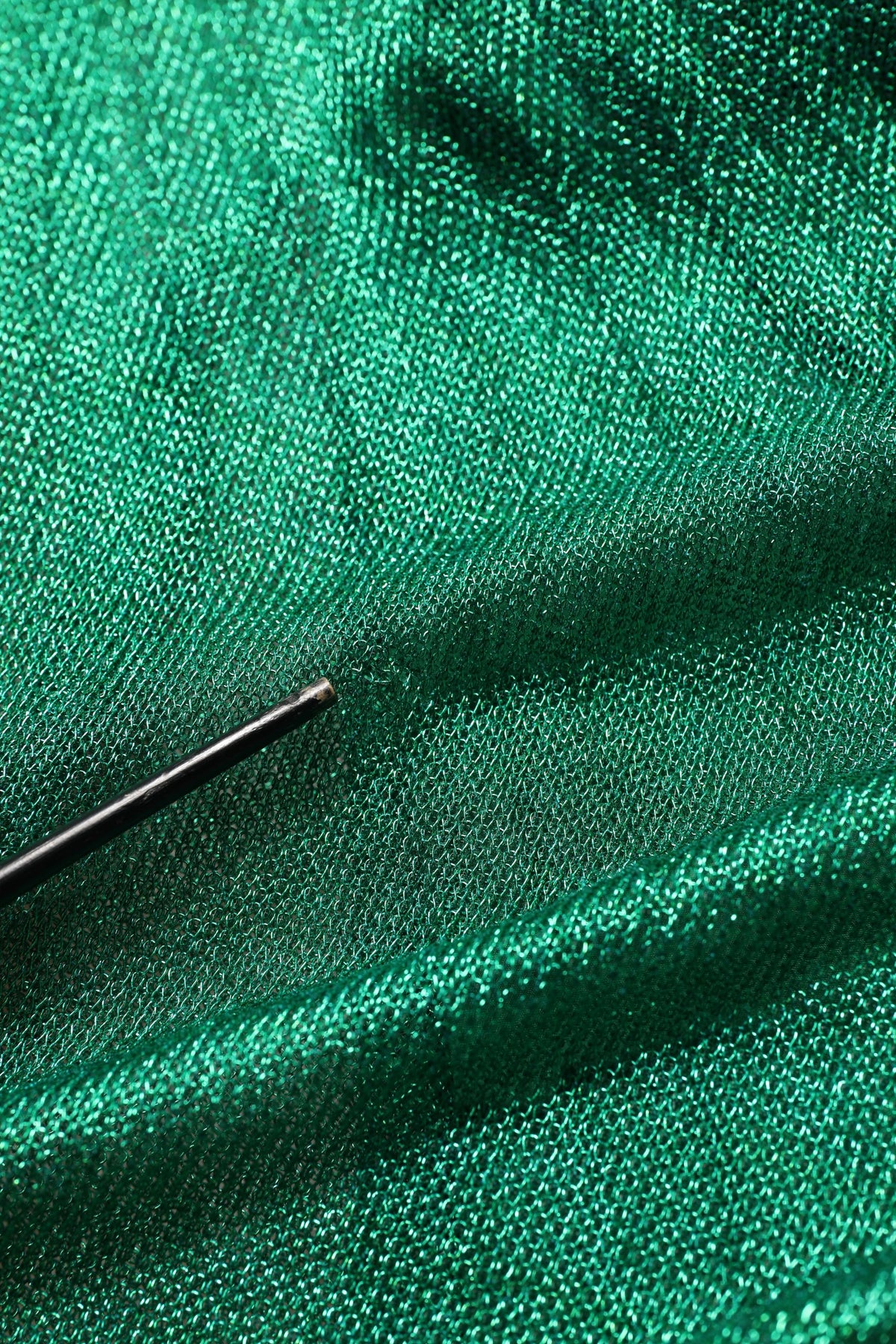 Dolce & Gabbana Emerald Green Plissé Evening Gown Couture