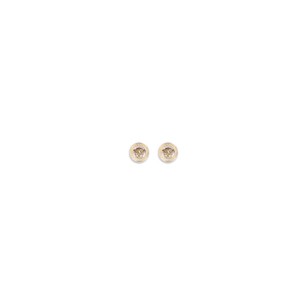 Elevate your elegance with Versace Gold Metal Earrings, a timeless symbol of sophistication crafted in luxurious metal, embodying the art of haute couture.