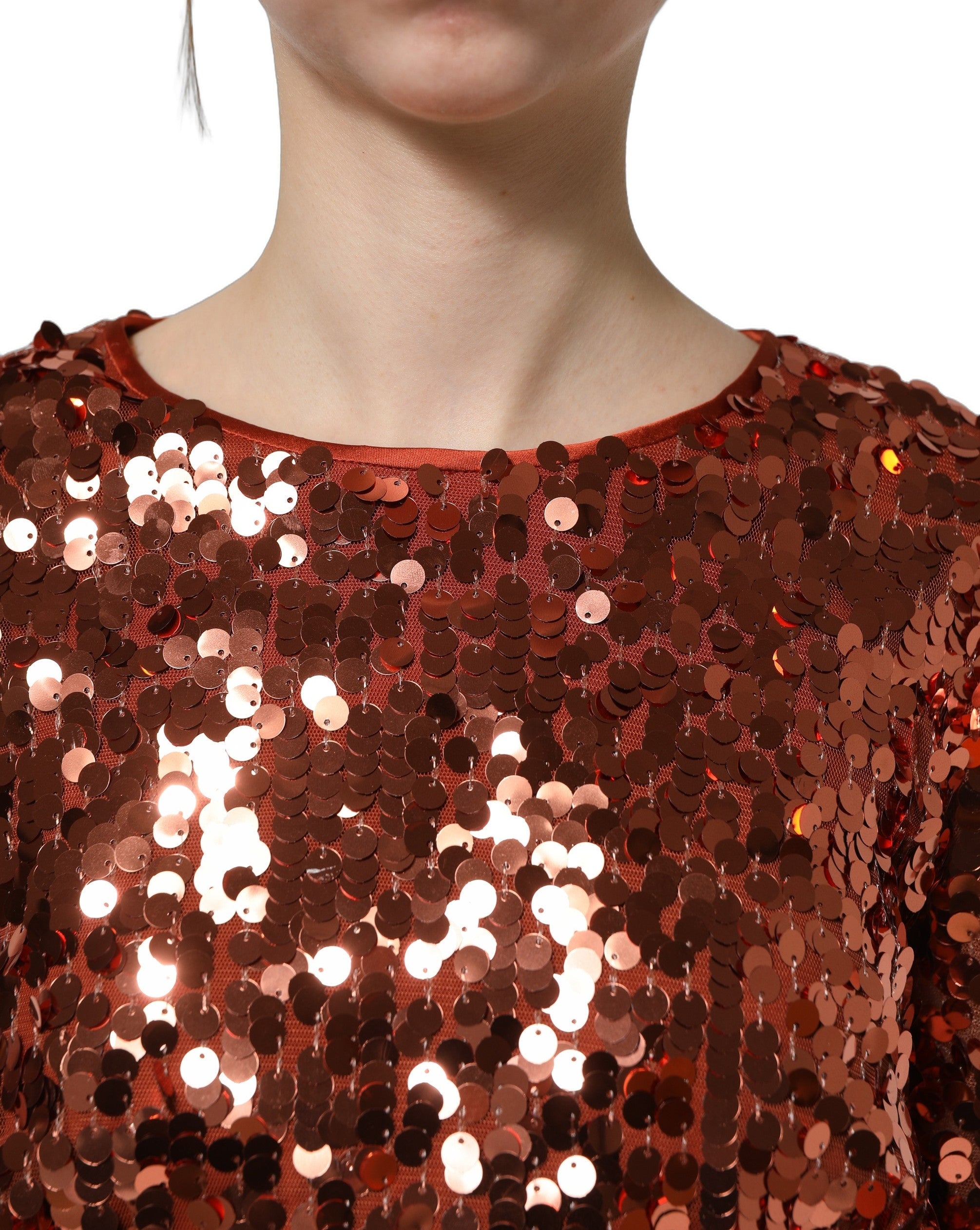 Dolce & Gabbana Red Sequined Crop Blouse - Exquisite Luxury