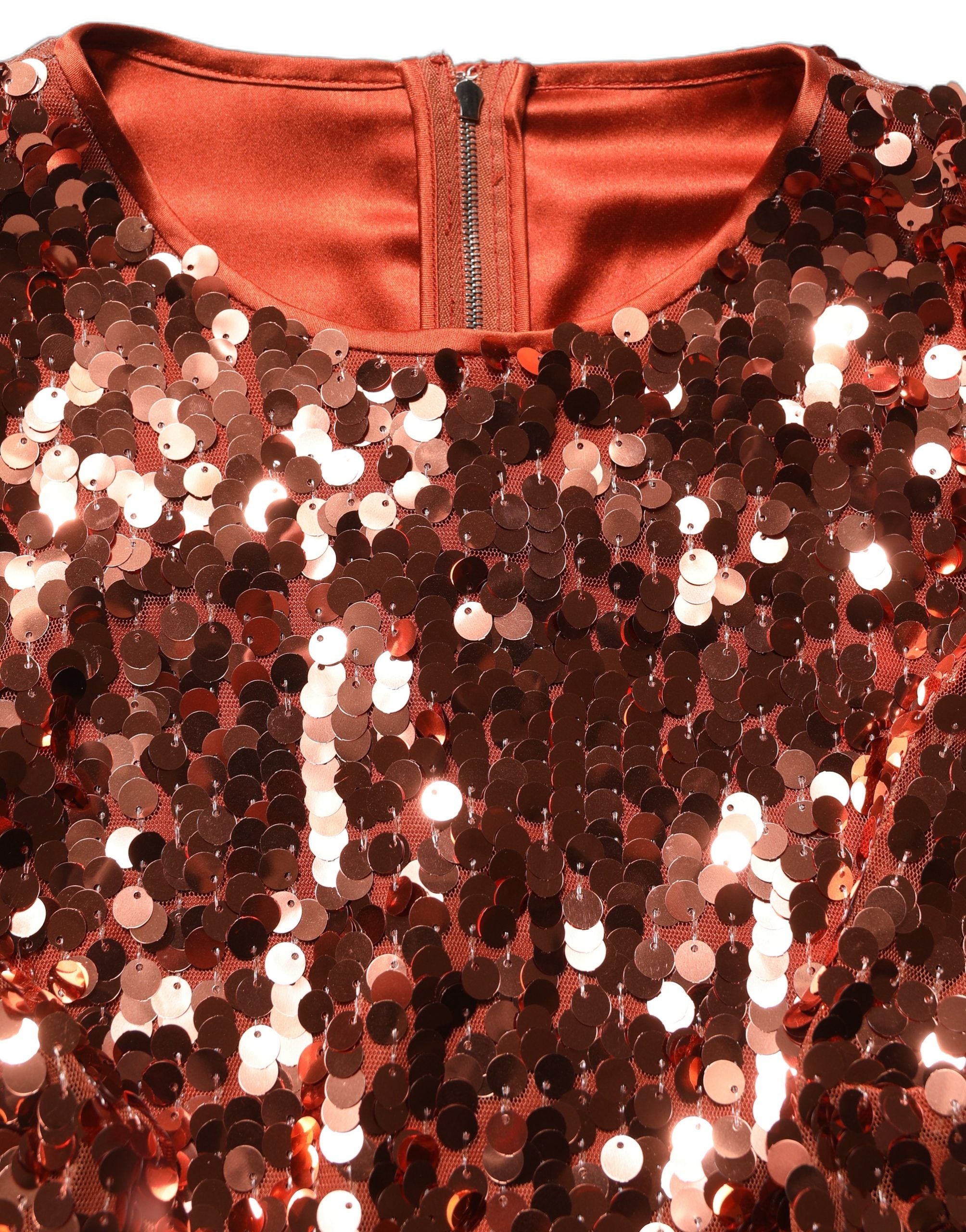 Dolce & Gabbana Red Sequined Crop Blouse - Exquisite Luxury