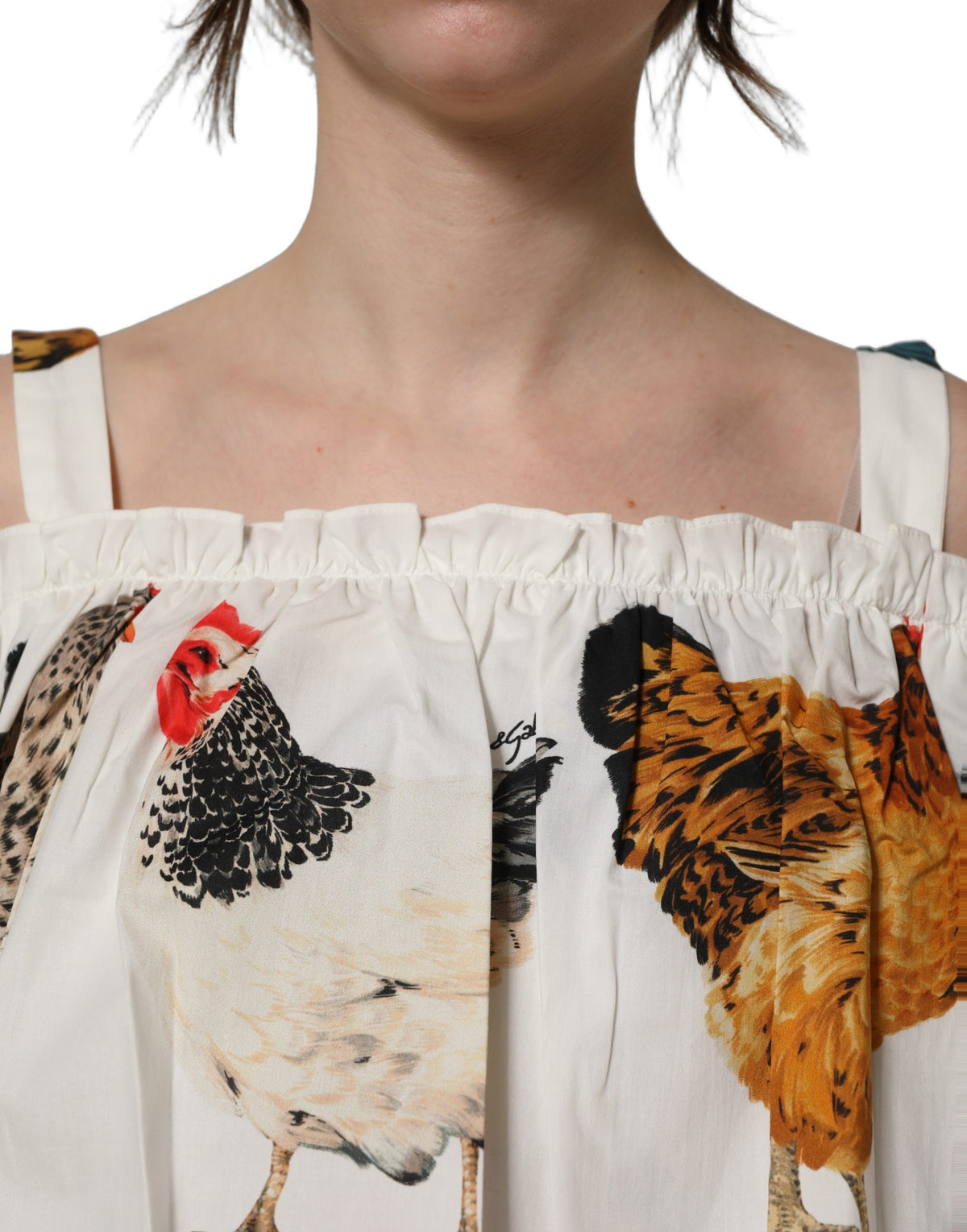 Dolce & Gabbana Off The Shoulder Poplin Top - Luxury Couture
