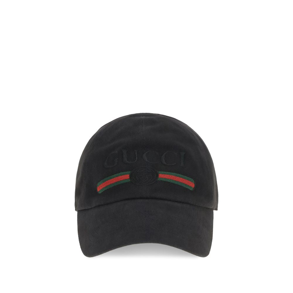 Gucci Black Cotton Cap - Artisanal Luxury Accessory for Discerning Taste