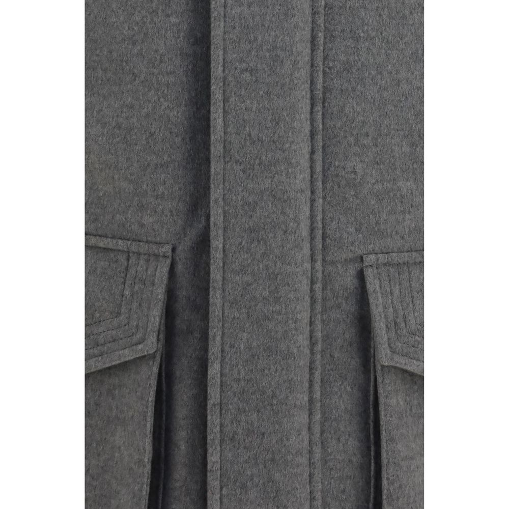 Brunello Cucinelli Gray Cashmere Full-Length Jacket - Timeless Luxury