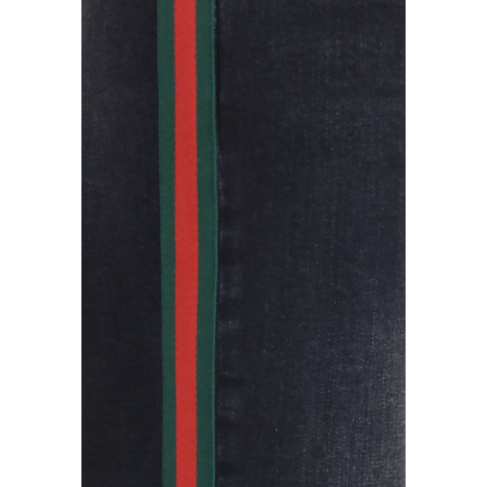 Gucci Black Cotton Straight-Leg Jeans - Artisanal Luxury Denim