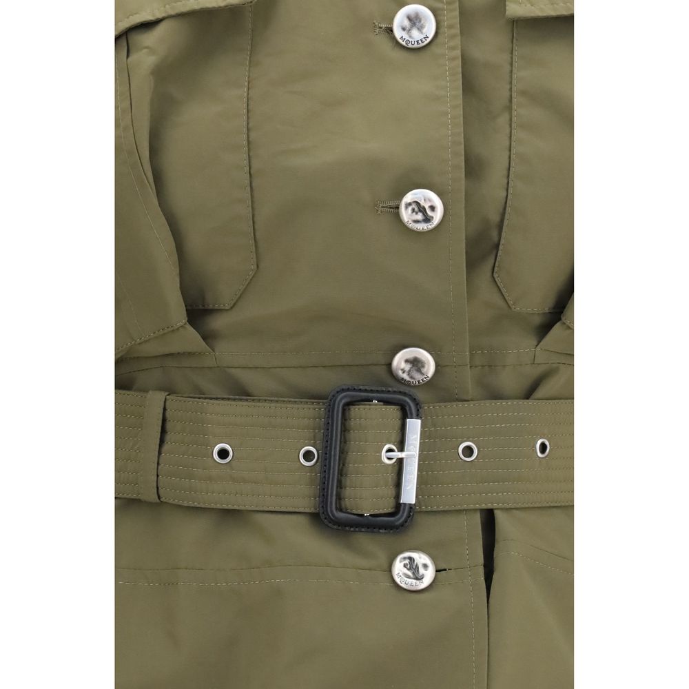 Alexander McQueen Bicolor Cotton Full-Length Jacket - Luxury Redefined