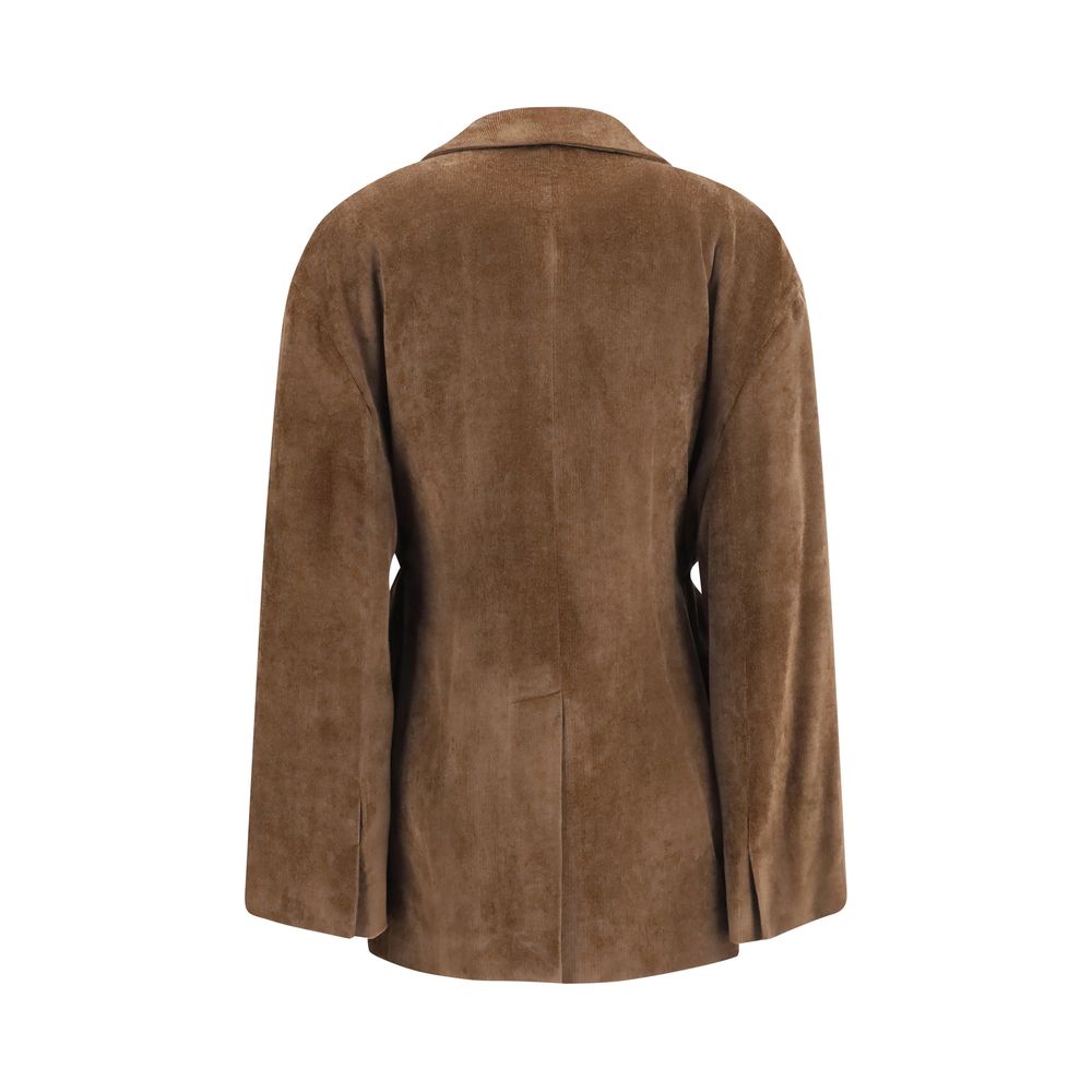 Brunello Cucinelli Brown Viscose Full-Length Jacket - Luxury Elegance