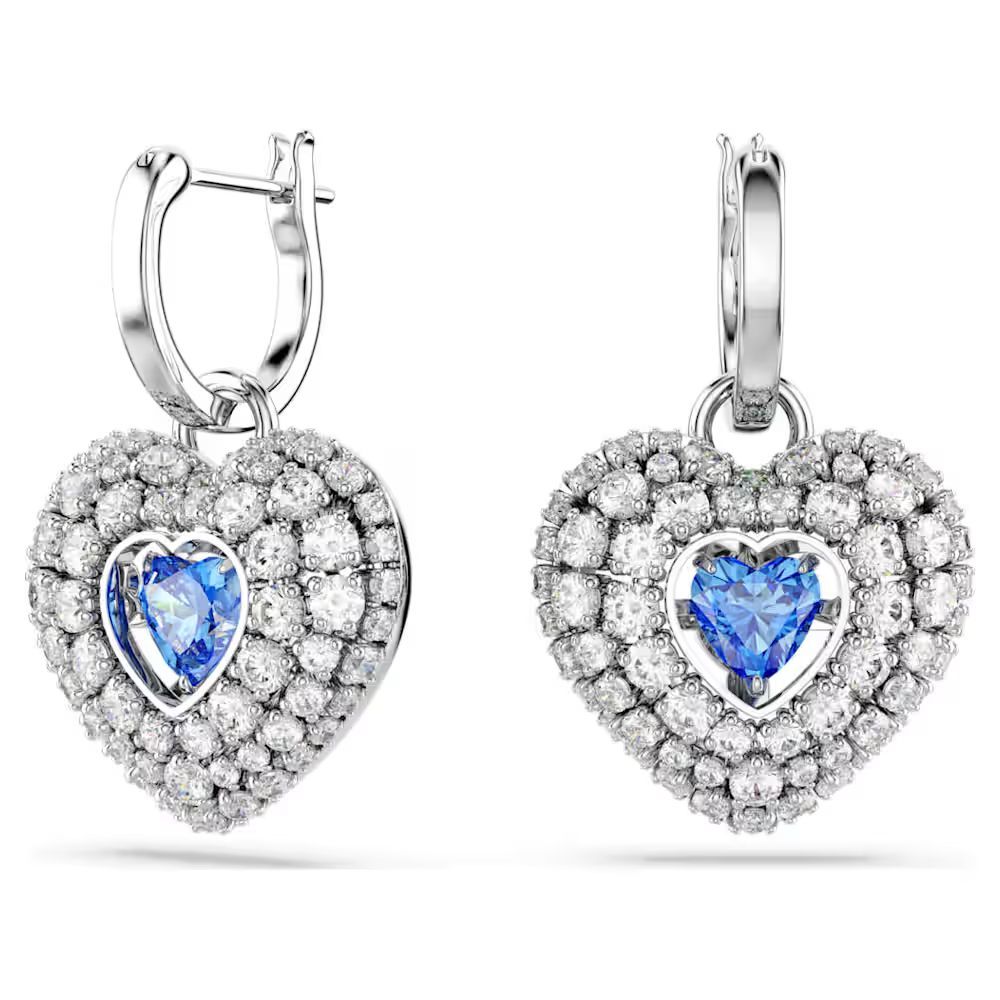 Swarovski Gray Stainless Steel Earrings - Artisanal Luxury Elegance