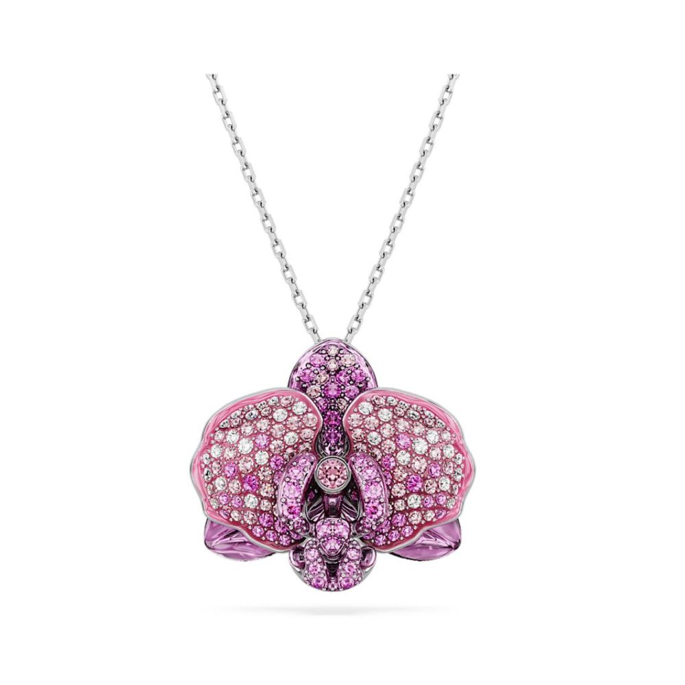 Swarovski Multicolor Stainless Steel Necklace, Artisanal Elegance