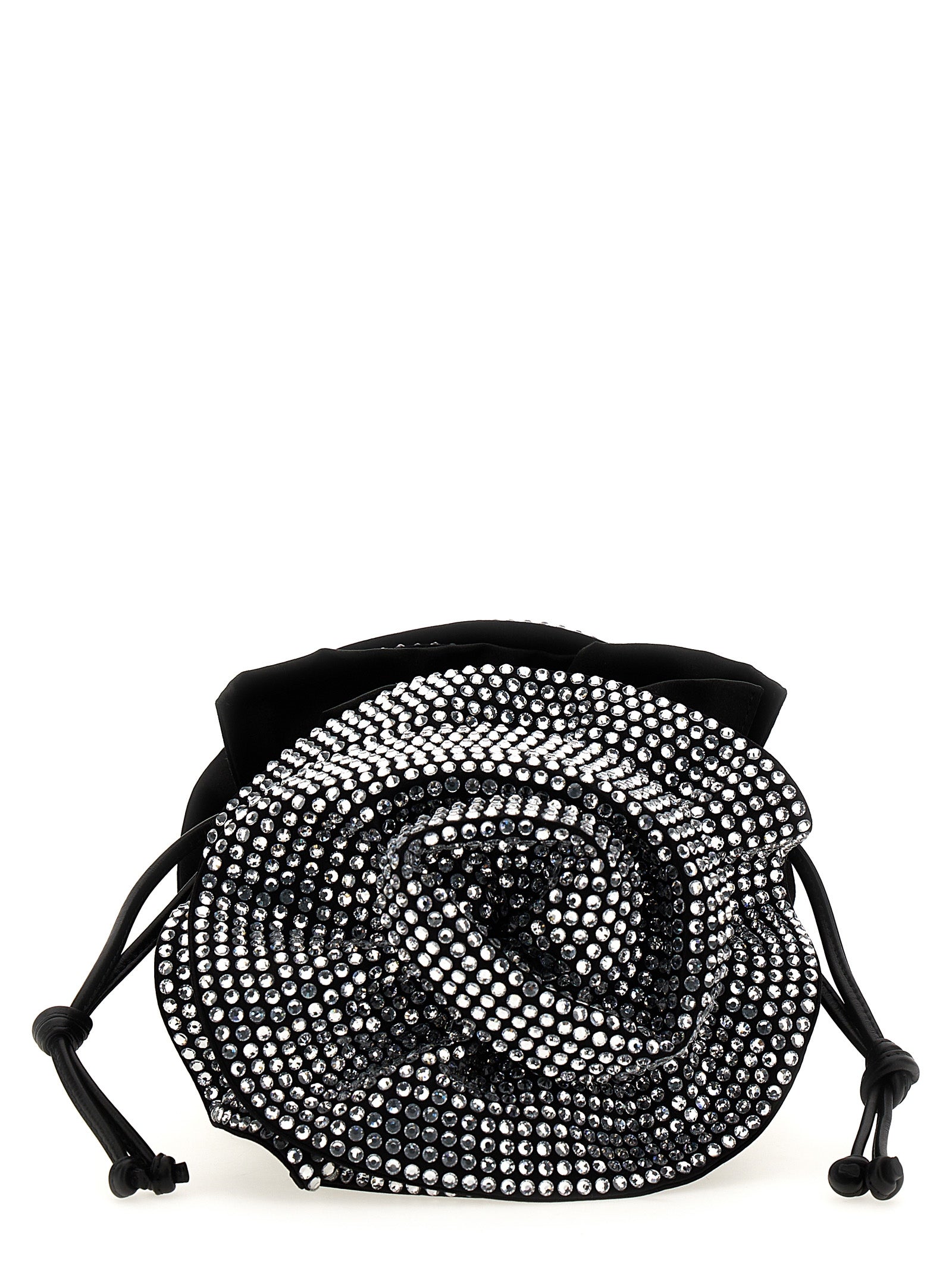 Indulge in the exquisite craftsmanship of the Magda Butrym Black Viscose Crossbody Bag, where luxurious silk and viscose blend seamlessly, elevating your style with artisanal elegance.