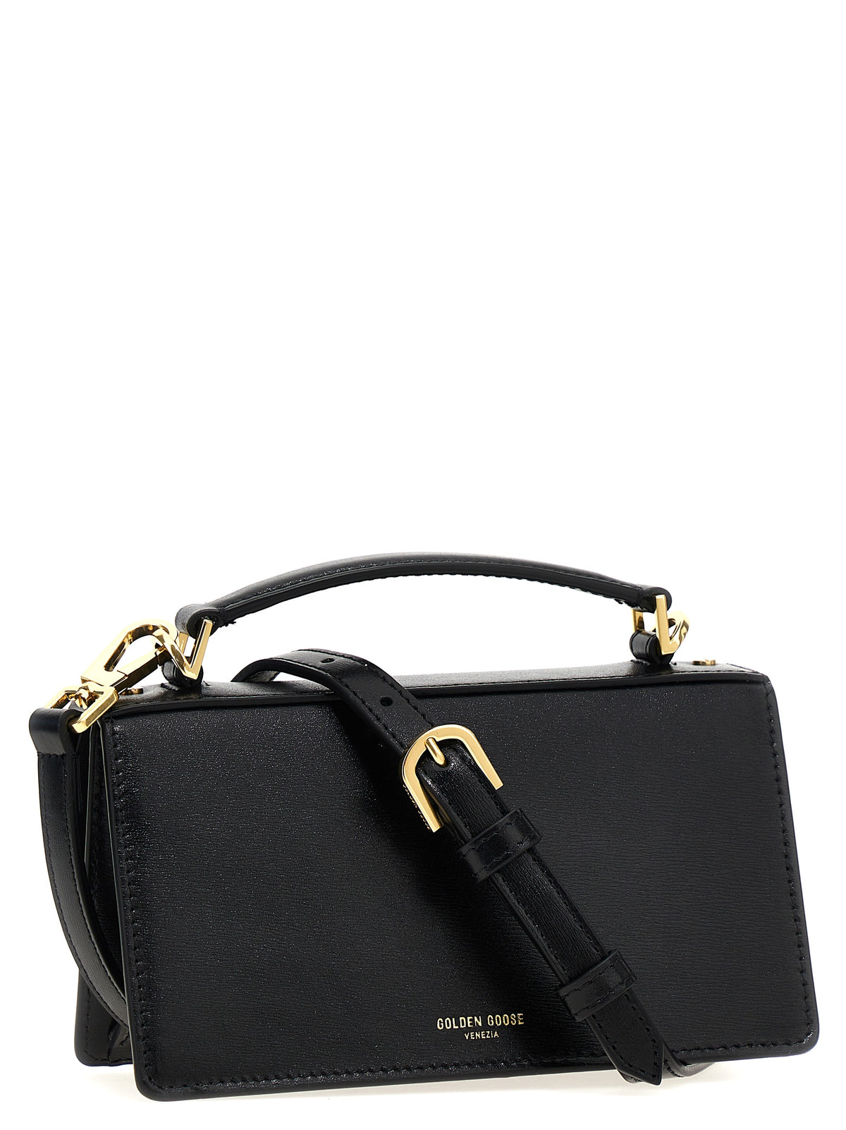 Golden Goose Black Cowhide Handbag - Artisanal Luxury Redefined