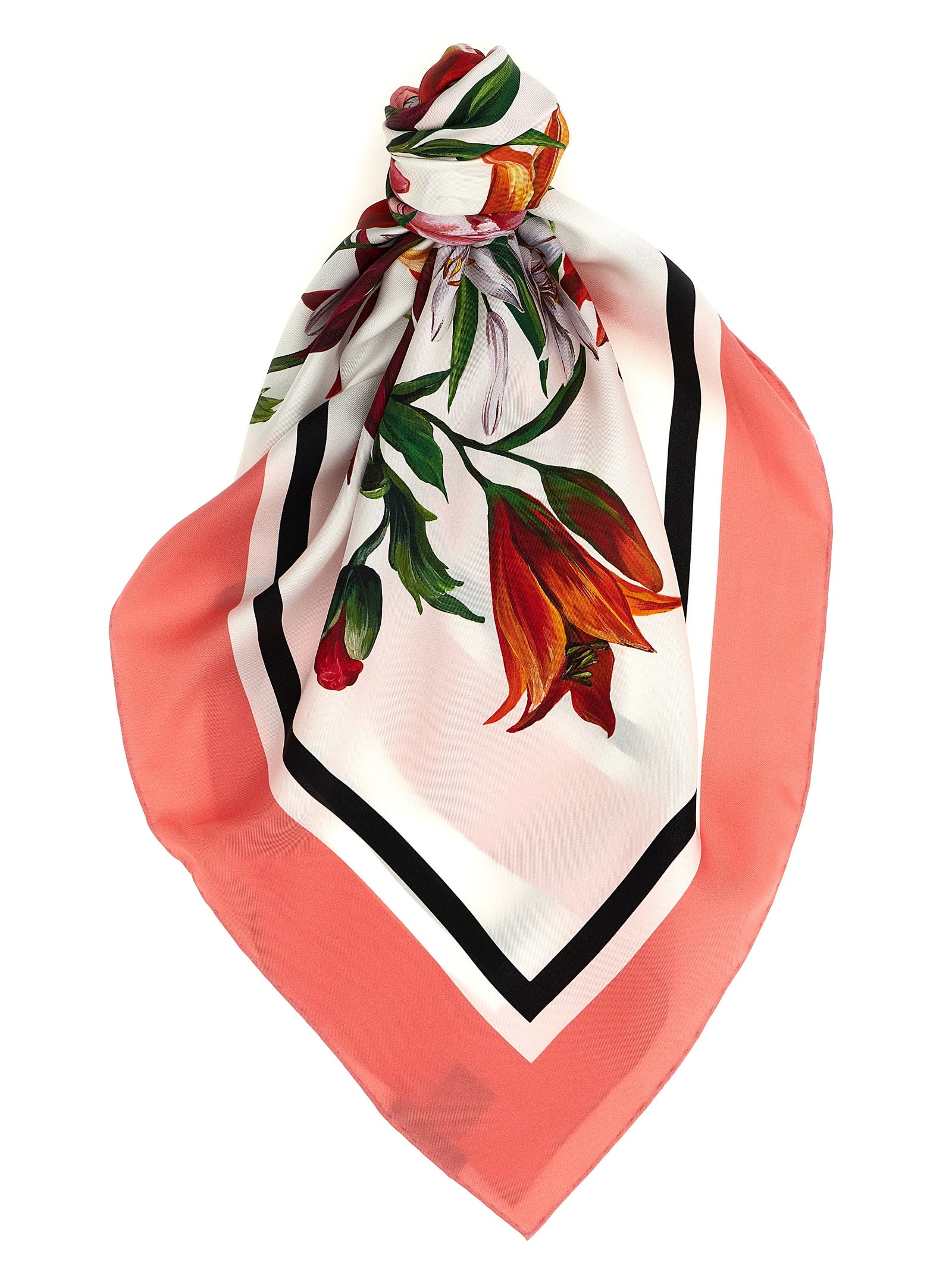 Dolce & Gabbana Multicolor Silk Foulard - Exquisite Floral Elegance