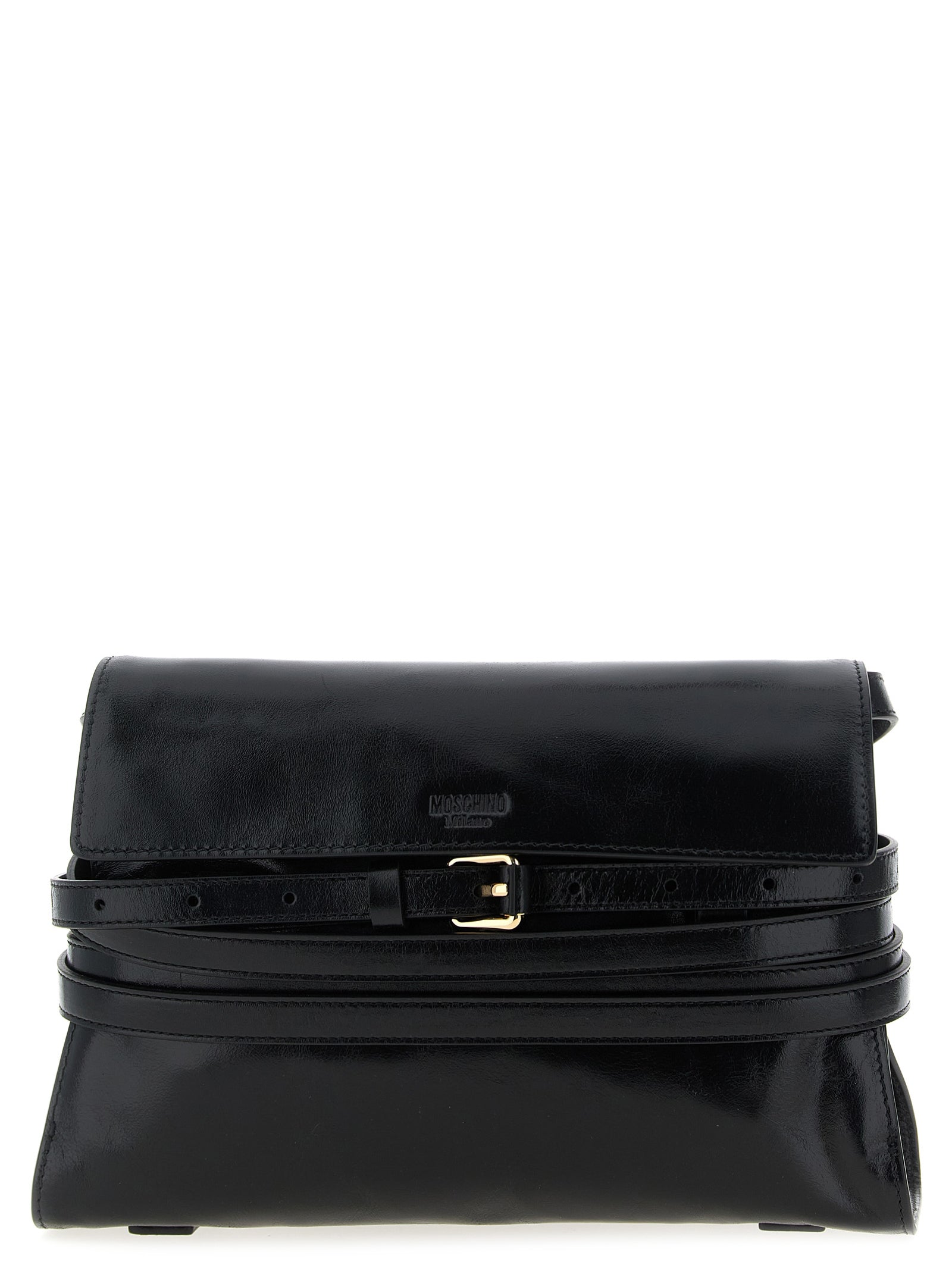 Discover the Moschino Black Leather Crossbody Bag, a masterpiece of Italian craftsmanship, blending elegance and versatility for the discerning fashion connoisseur.