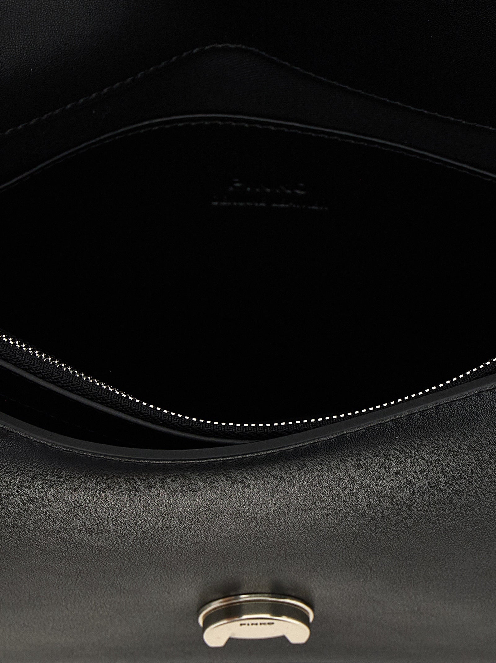 Discover the PINKO Black Goatskin Crossbody Bag, a luxurious blend of artisanal craftsmanship and timeless elegance, perfect for elevating any ensemble.