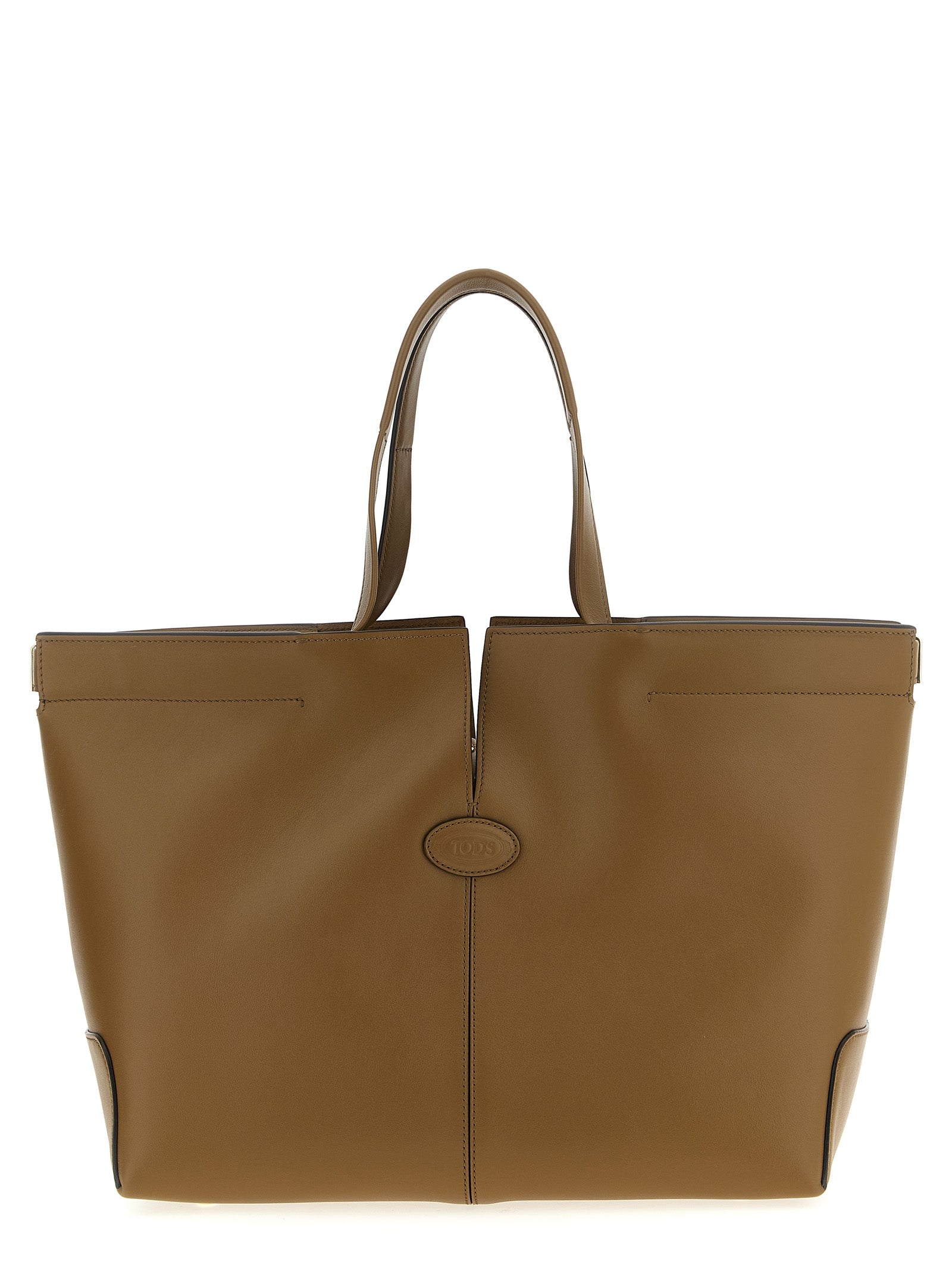 Indulge in the exquisite Tod's Bicolor Calfskin Tote Bag, a symbol of artisanal luxury and timeless elegance, crafted from sumptuous calfskin for the discerning individual.