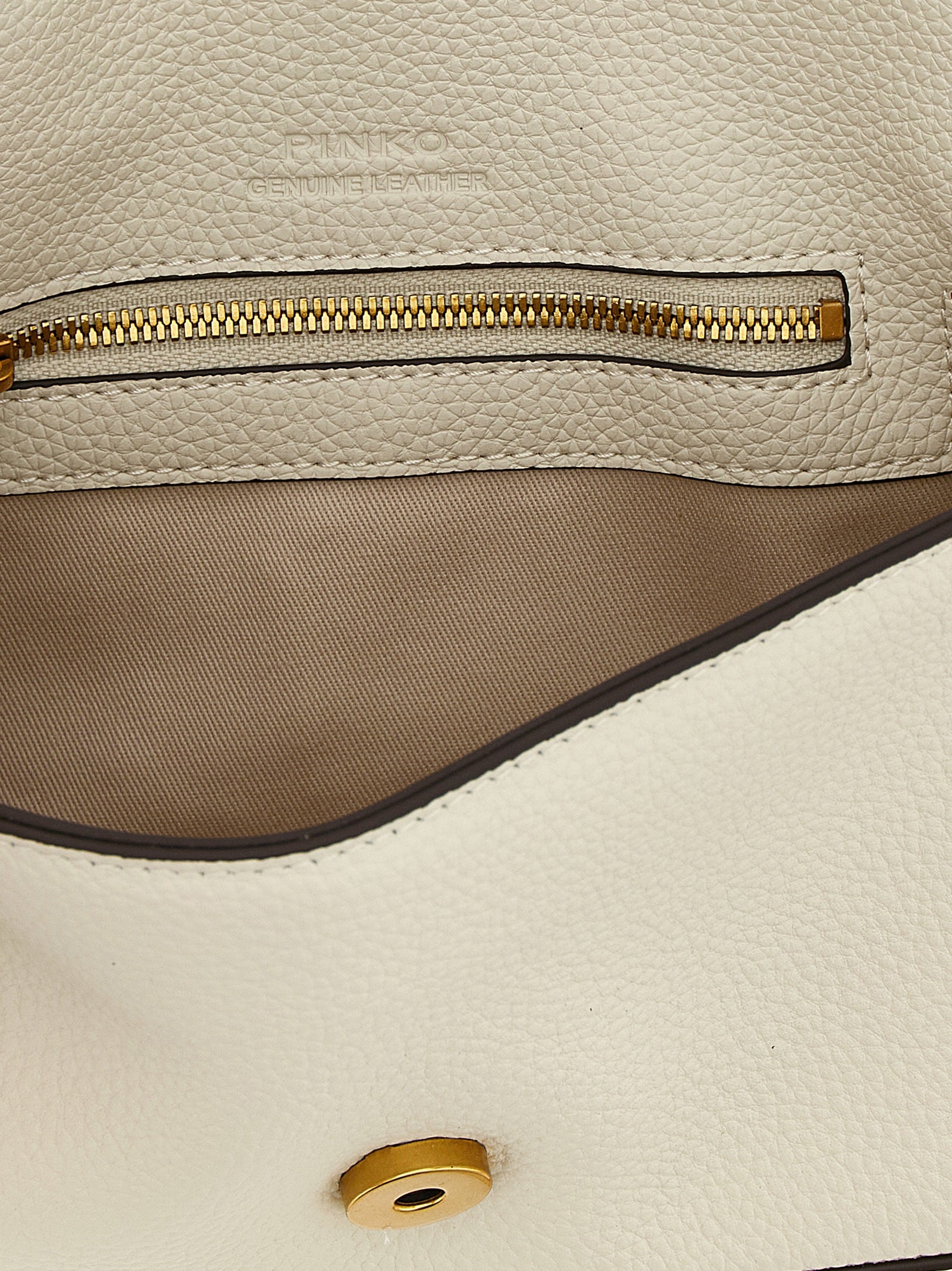 Experience the exquisite allure of the PINKO White Goatskin Crossbody Bag, a masterpiece of artisanal craftsmanship that embodies modern luxury and timeless elegance.