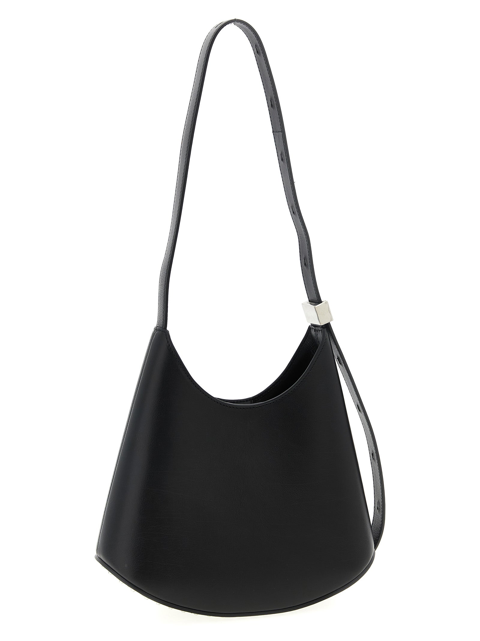 Discover the Jil Sander Black Bovine Leather Shoulder Bag, a blend of exquisite craftsmanship and contemporary elegance, perfect for elevating your style with sophistication.
