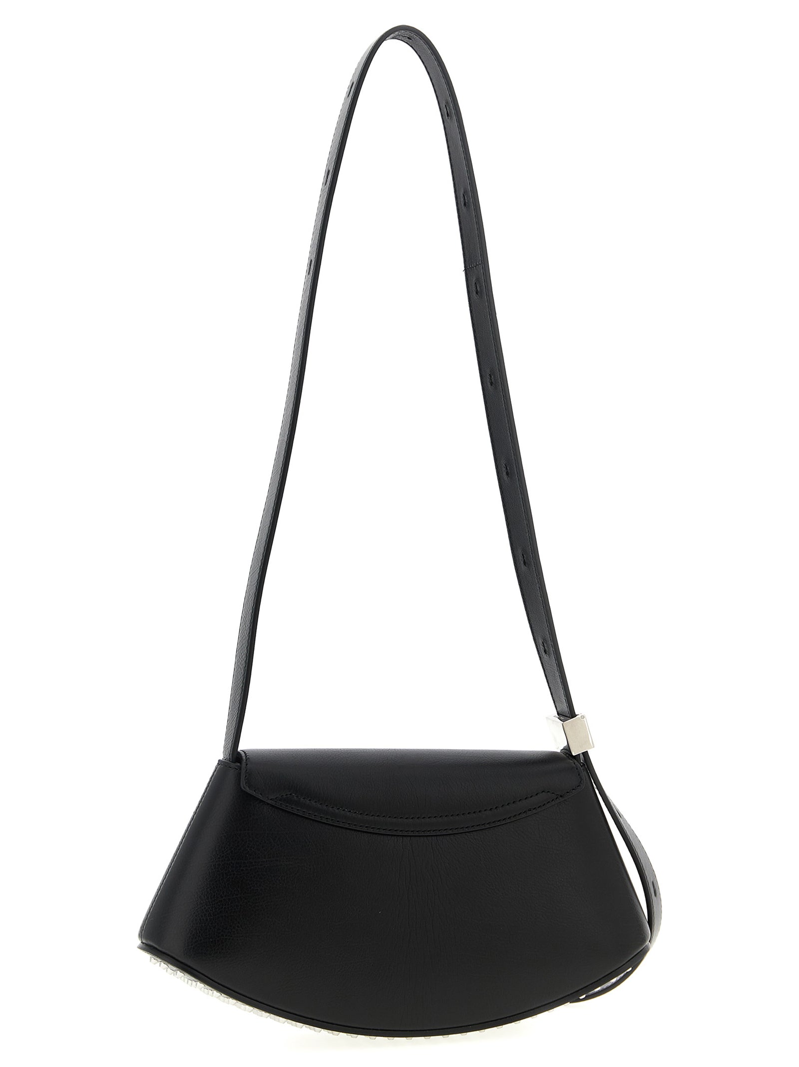 Discover the Jil Sander Black Bovine Leather Crossbody Bag, a masterpiece of artisanal elegance, crafted from luxurious Bos Taurus leather for the discerning connoisseur.