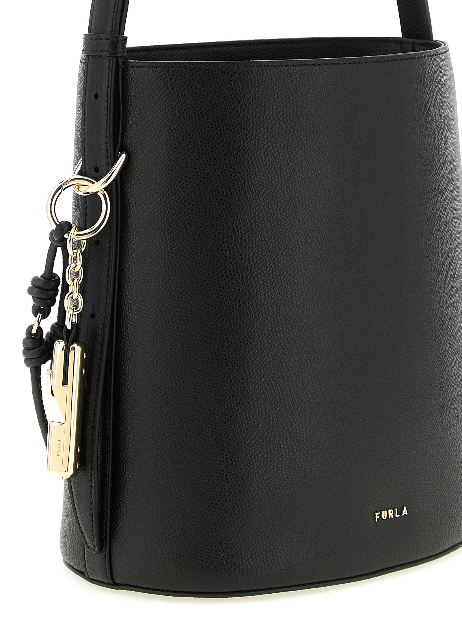 Indulge in the exquisite Furla Black Calfskin Shoulder Bag, a luxurious blend of artisanal craftsmanship and versatile elegance, perfect for the discerning connoisseur.