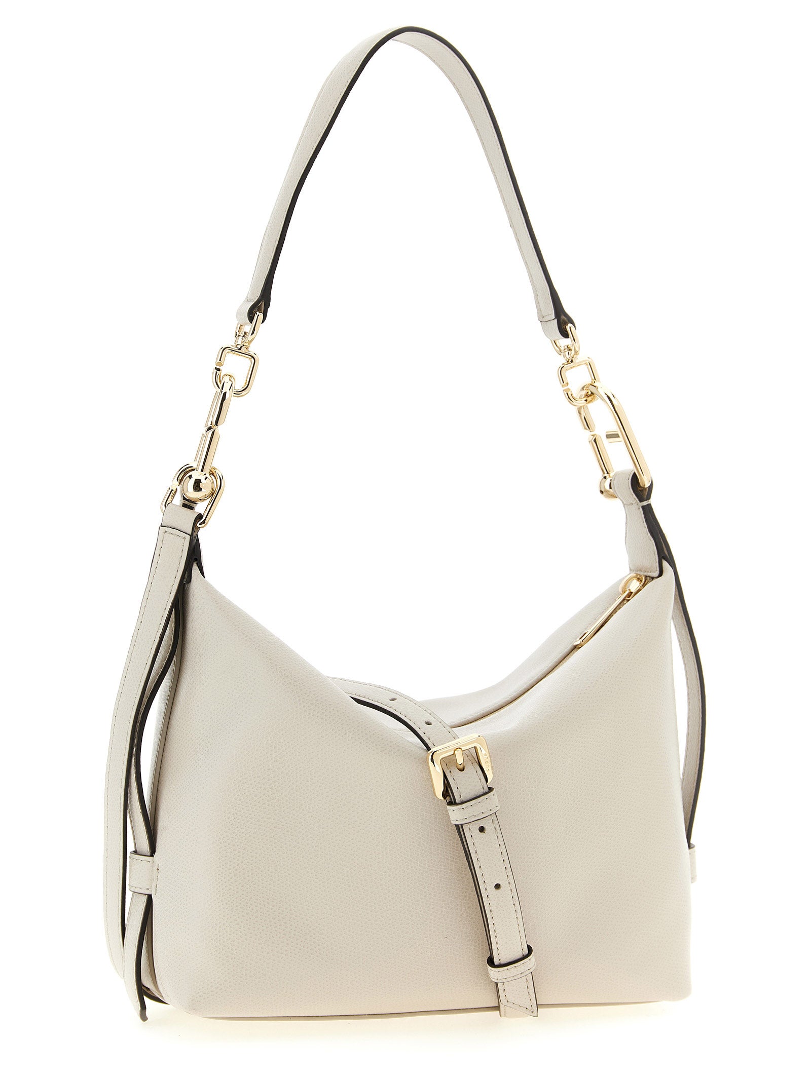 Elevate your elegance with the Furla Beige Calfskin Shoulder Bag, a masterpiece of artisanal luxury crafted from premium leather, perfect for the discerning individual.
