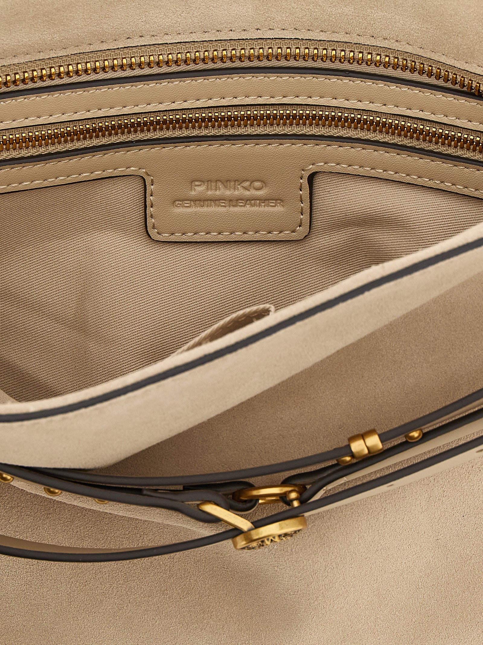 Discover the PINKO Beige Cowhide Shoulder Bag from the Love Birds Diamond Cut collection, a luxurious blend of artisanal craftsmanship and timeless elegance.
