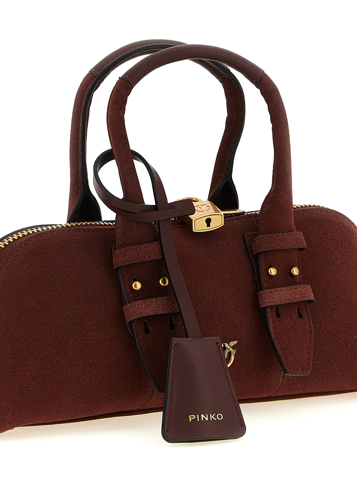 PINKO Bordeaux Cowhide Shoulder Bag - Exquisite Luxury Accessory