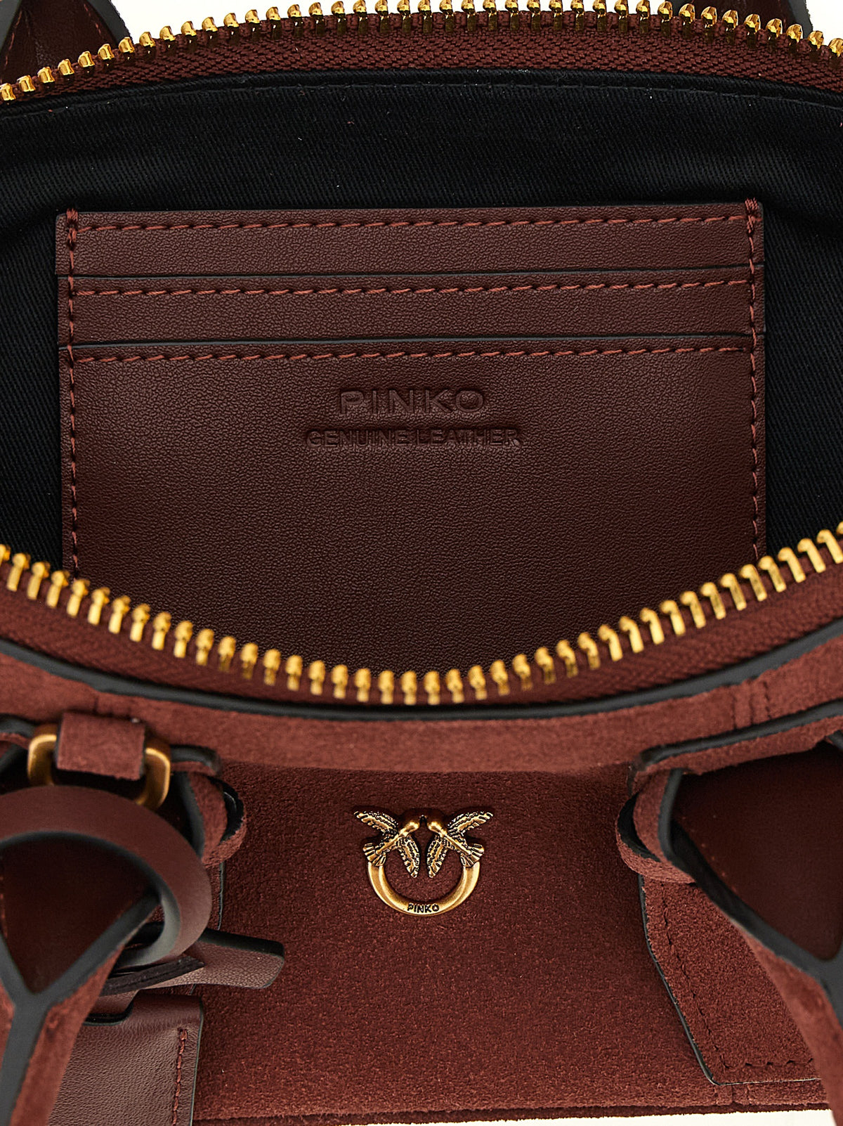 PINKO Bordeaux Cowhide Shoulder Bag - Timeless Luxury Accessory