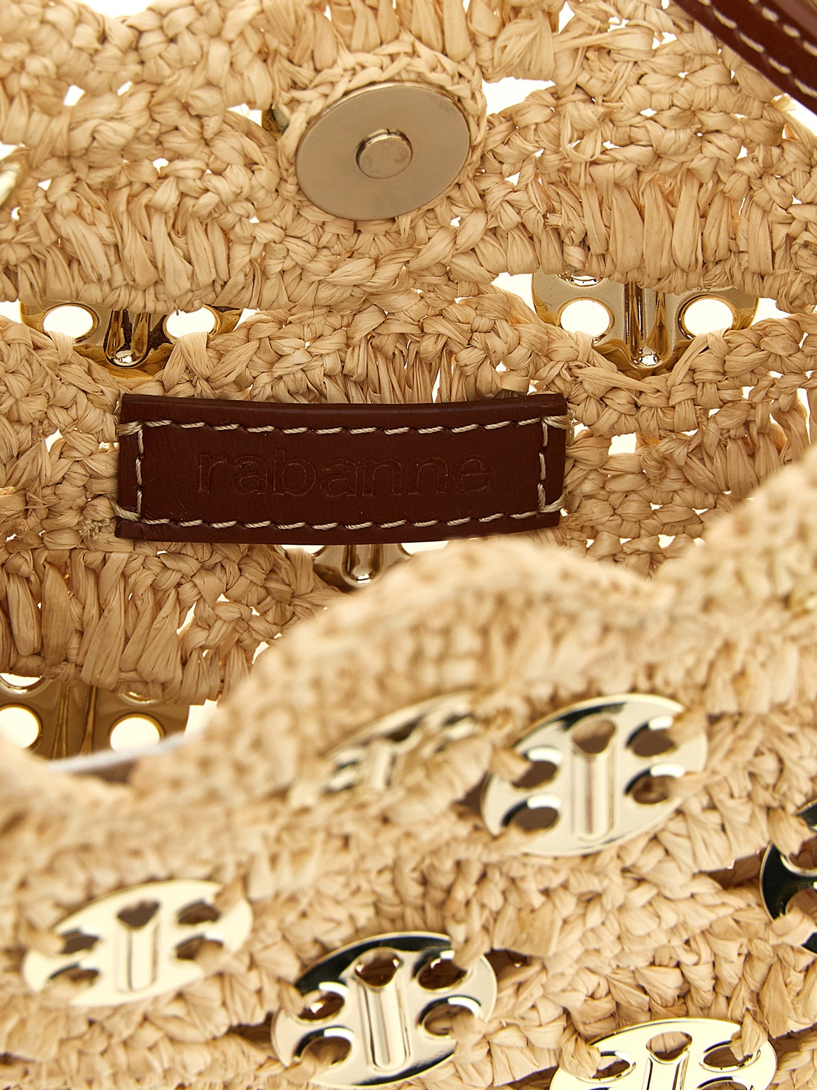 Paco Rabanne Beige Ramie Shoulder Bag - Artisanal Luxury Elegance